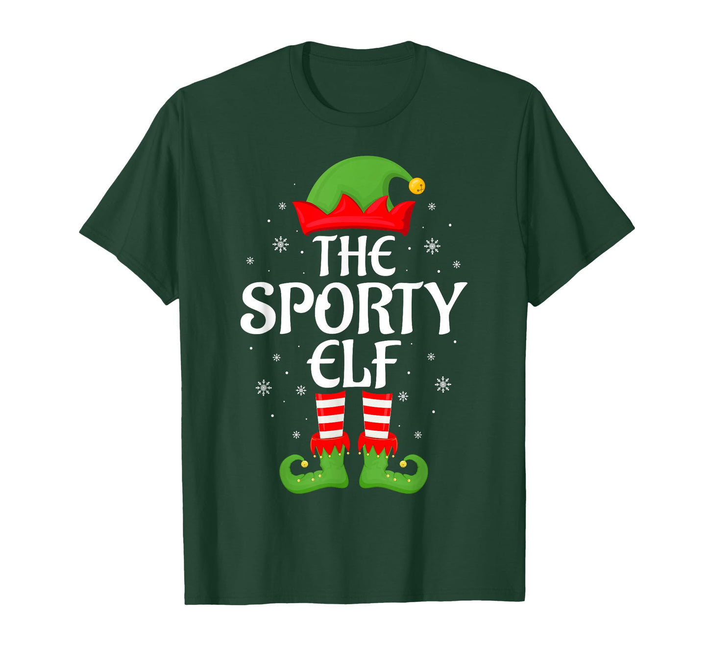 Sporty Elf Xmas Family Matching Elf Squad Christmas T-Shirt