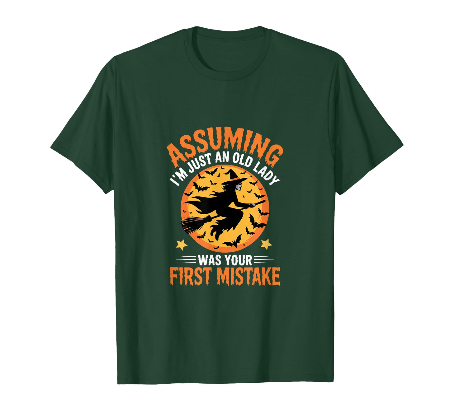 Assuming I'm Just an Old Lady Halloween Witch T-Shirt
