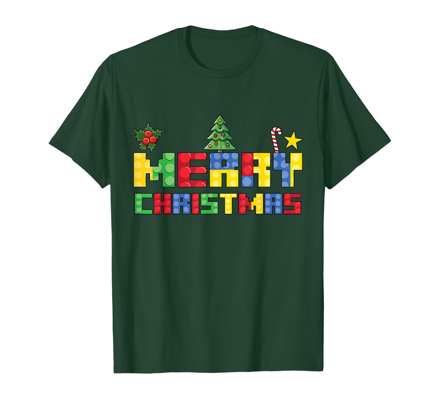 Merry Christmas Block Building Builder Brick Master Builder T-Shirt