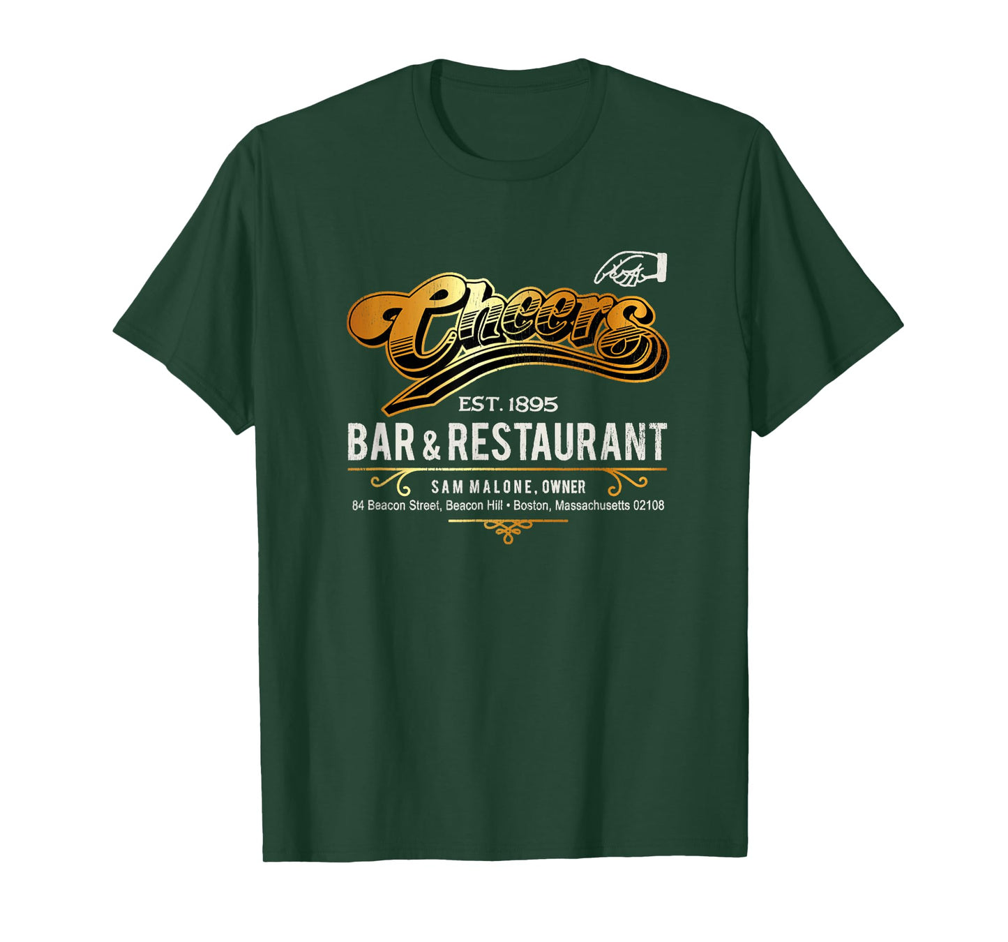 Cheers EST 1895 Sam's Bar Restaurant In Boston 80s Worn Out T-Shirt