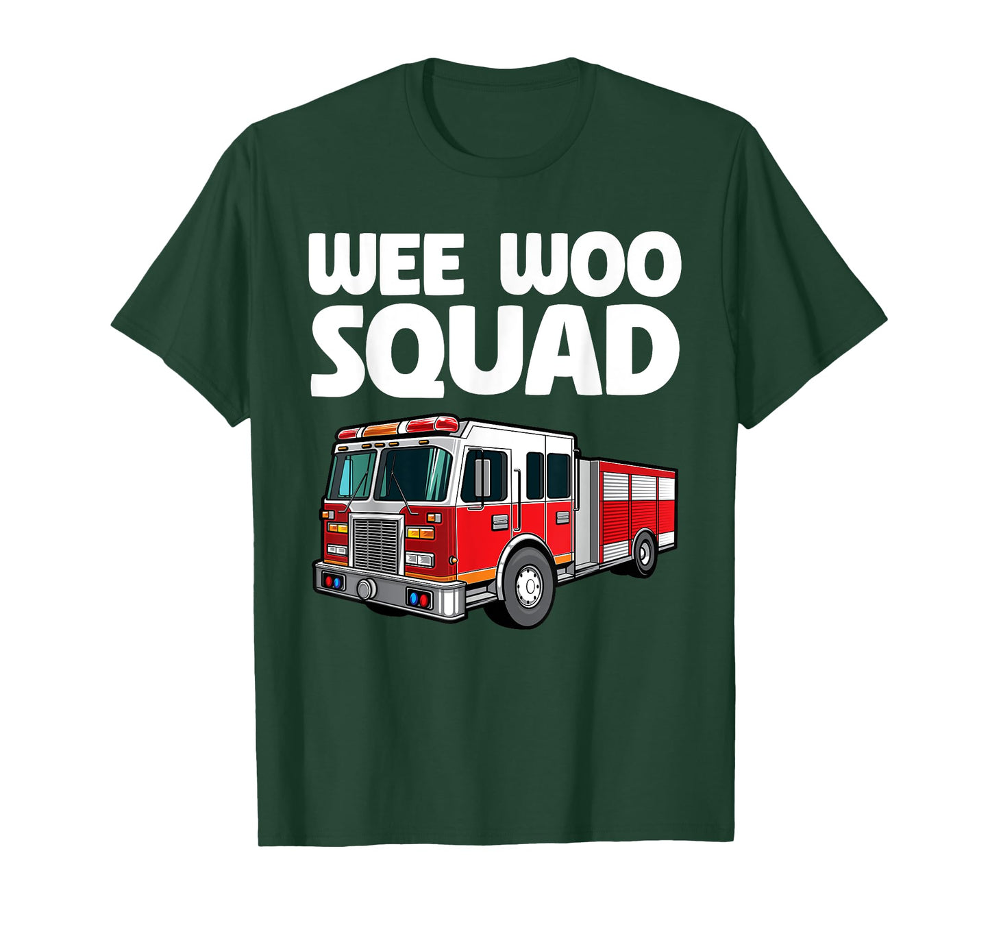 Funny Firefighter Art For Men Women Kids Fire Truck Fireman T-Shirt