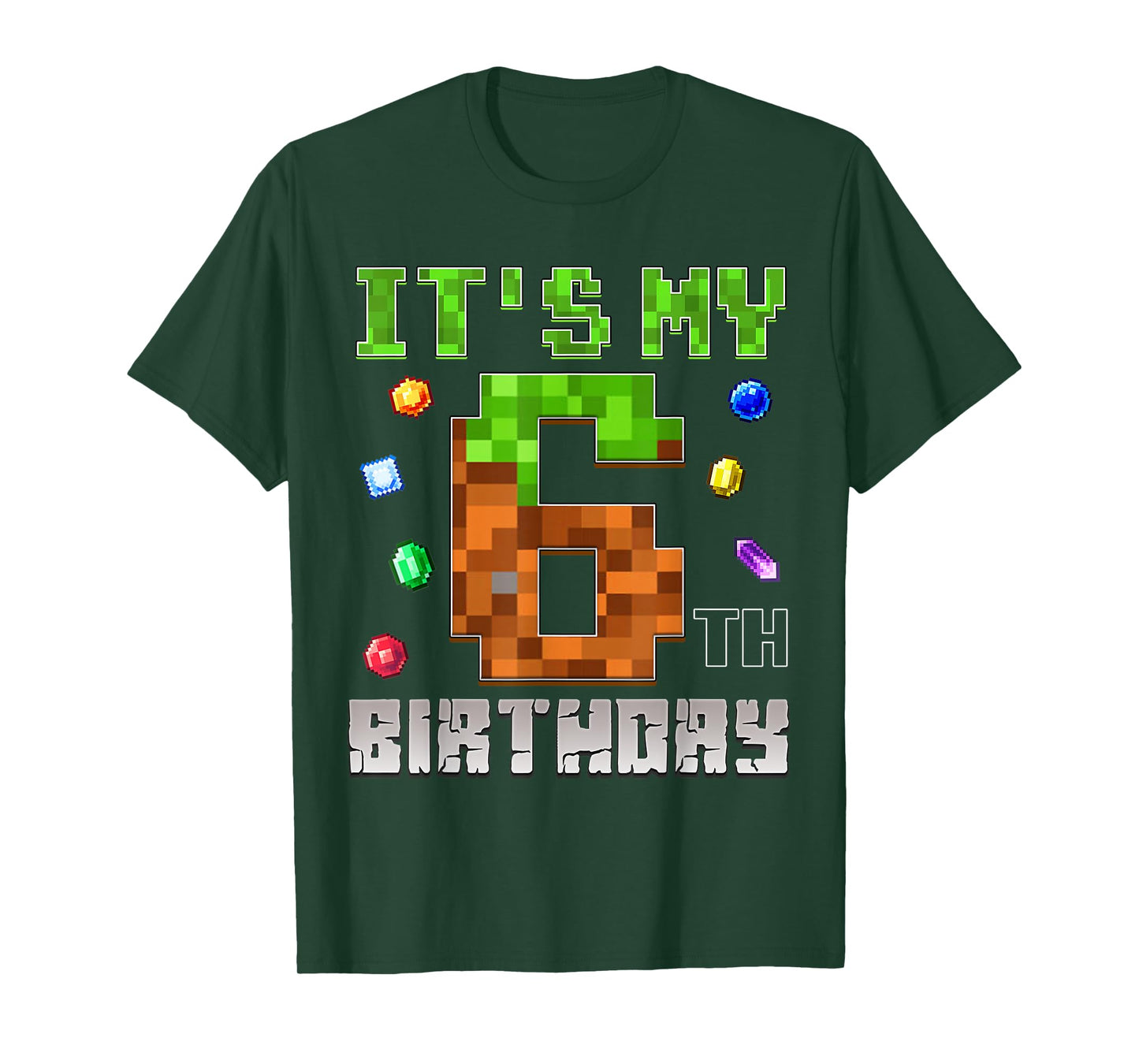 Birthday Boy Shirt It's My 6th Birthday Video Game Pixel T-Shirt