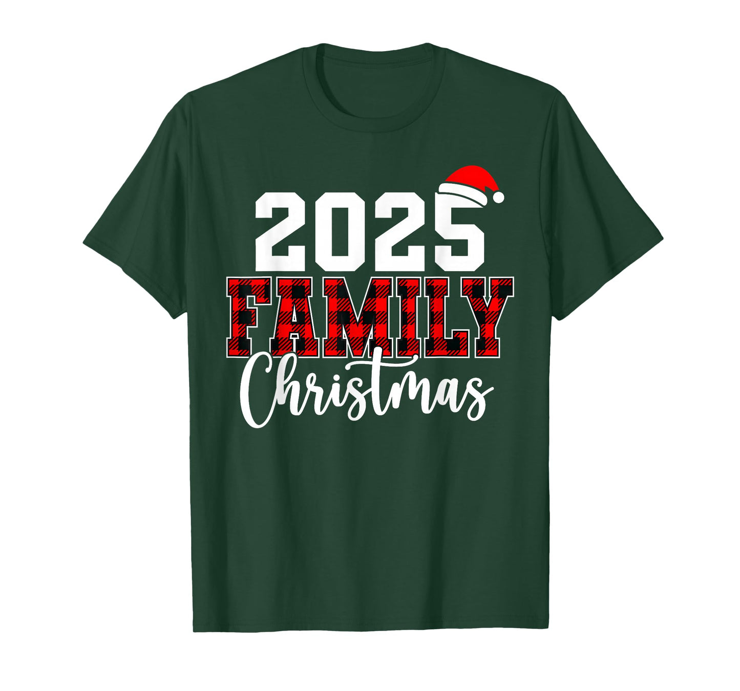 Family Christmas Crew 2025 Making Memories Santa Hat T-Shirt