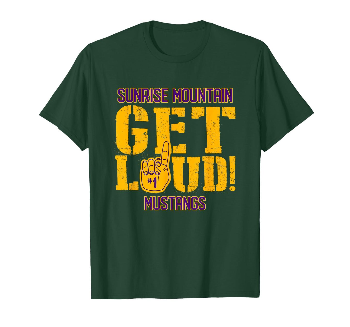 Sunrise Mountain High School GET LOUD Mustangs T-Shirt