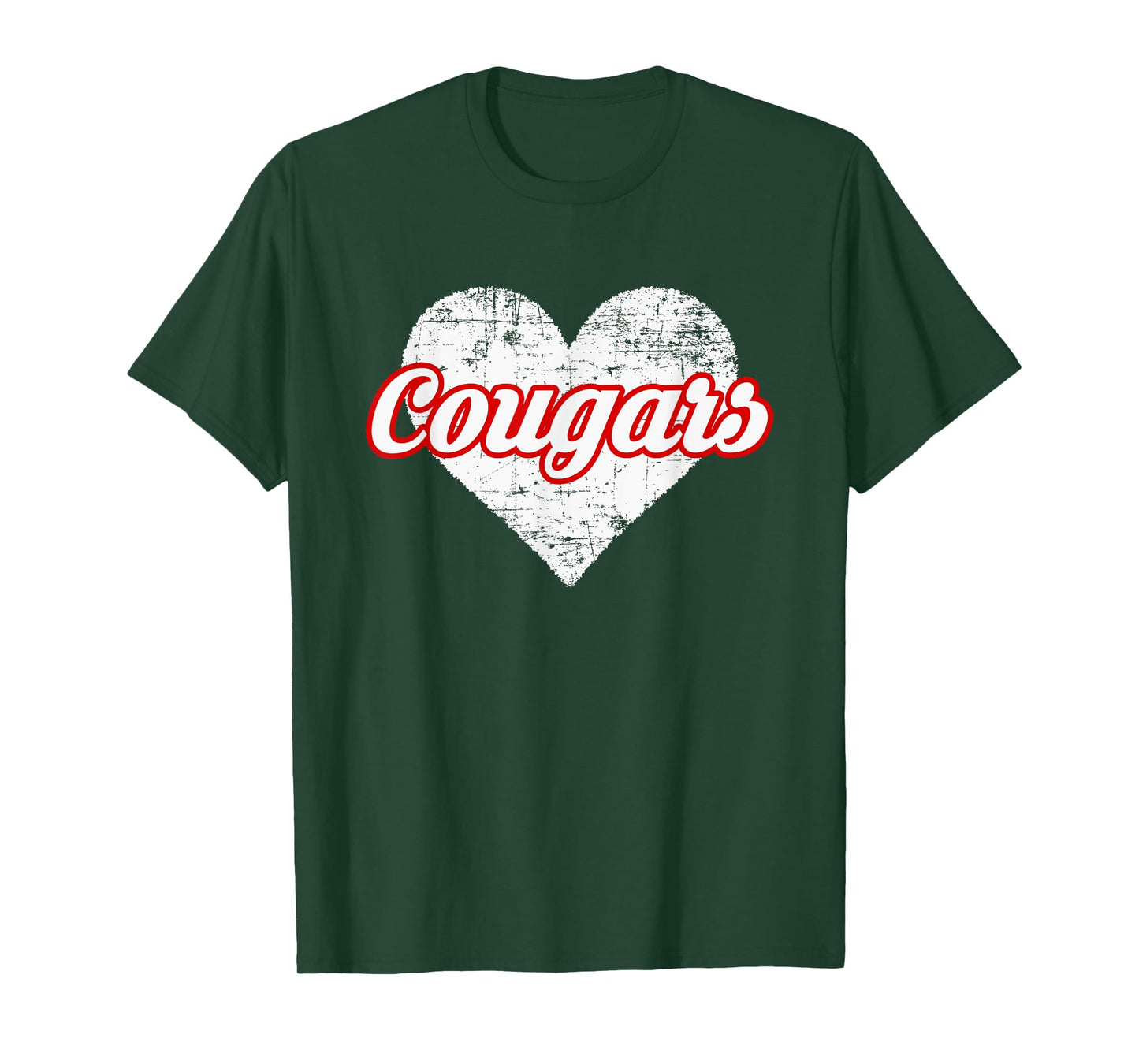 Hazleton Area Cougars Over Heart T-Shirt
