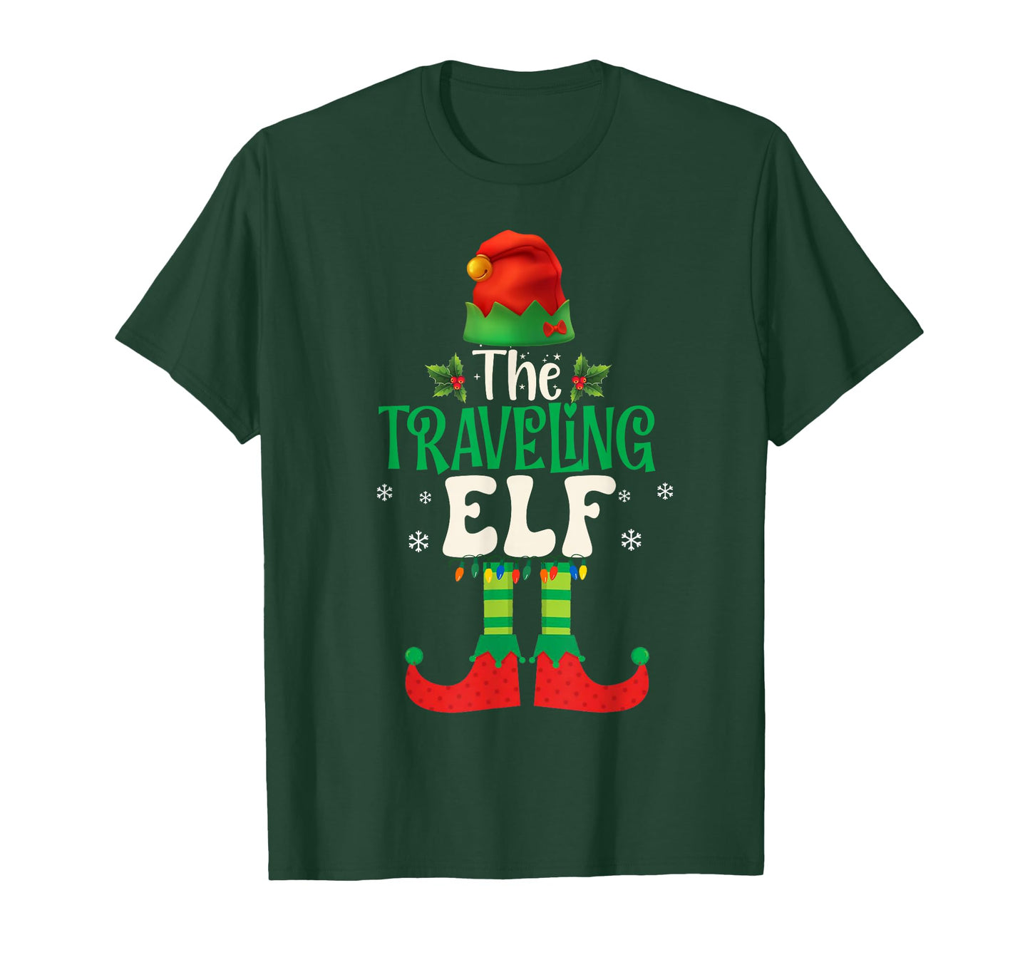 Funny The Traveling Elf Group Matching Family Christmas 2025 T-Shirt
