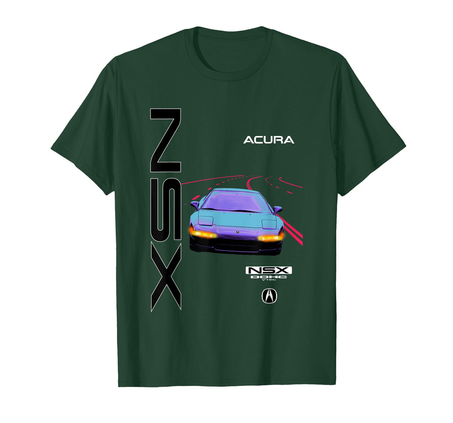 Honda NSX Acura Neon Road V Tec T-Shirt