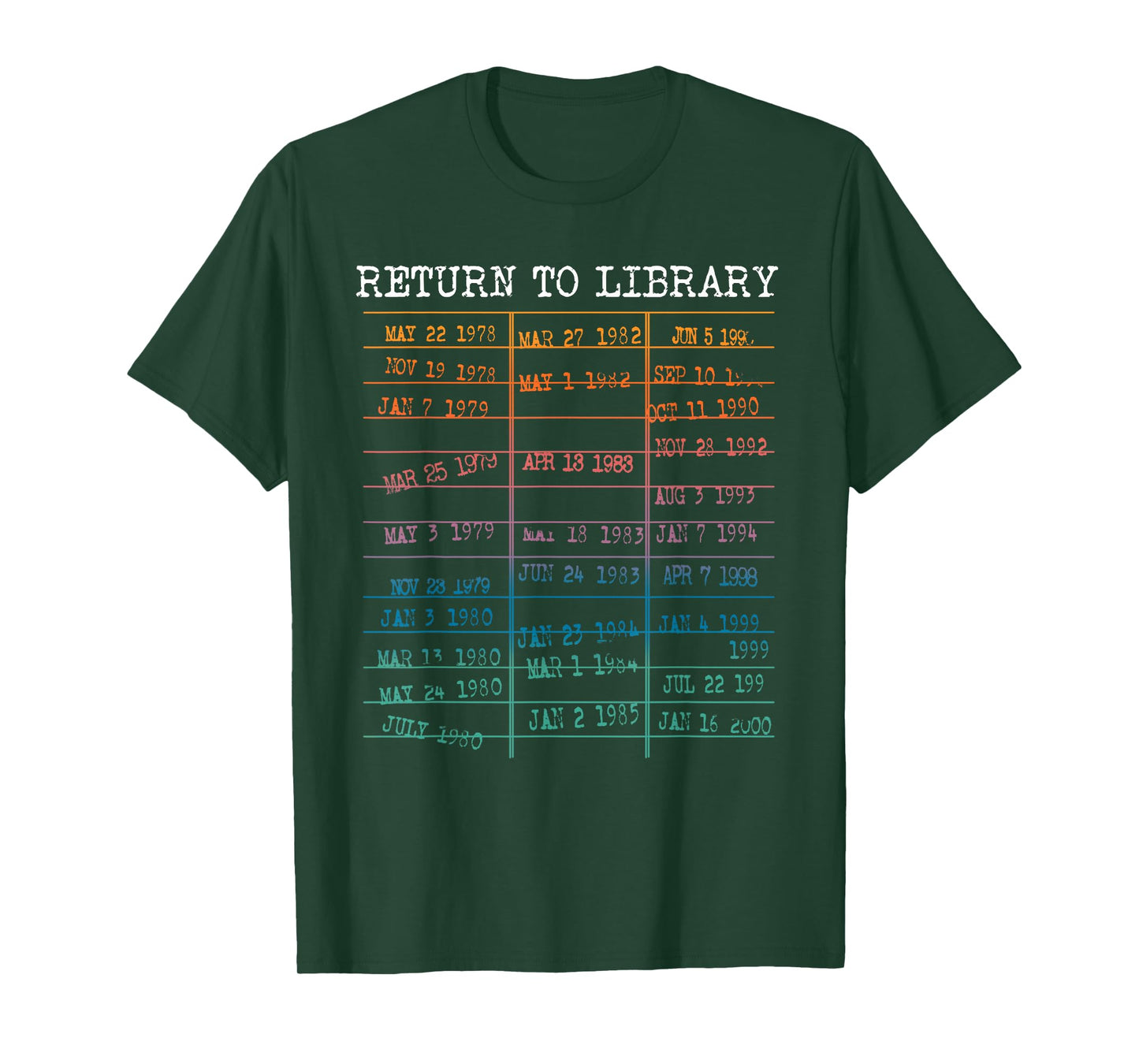 Return To Library Card - Book Due Date Bookish Reading T-Shirt