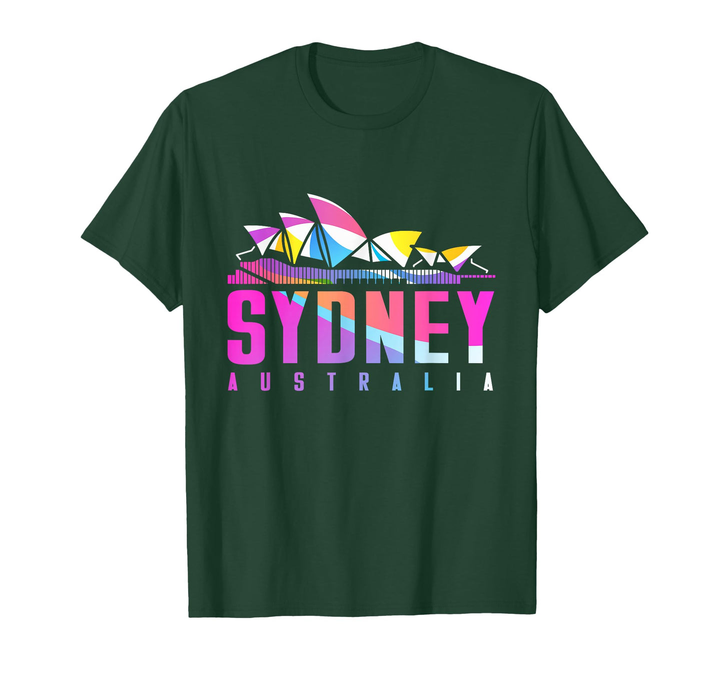 The Sydney Opera House With Colorful Geometric Pattern T-Shirt