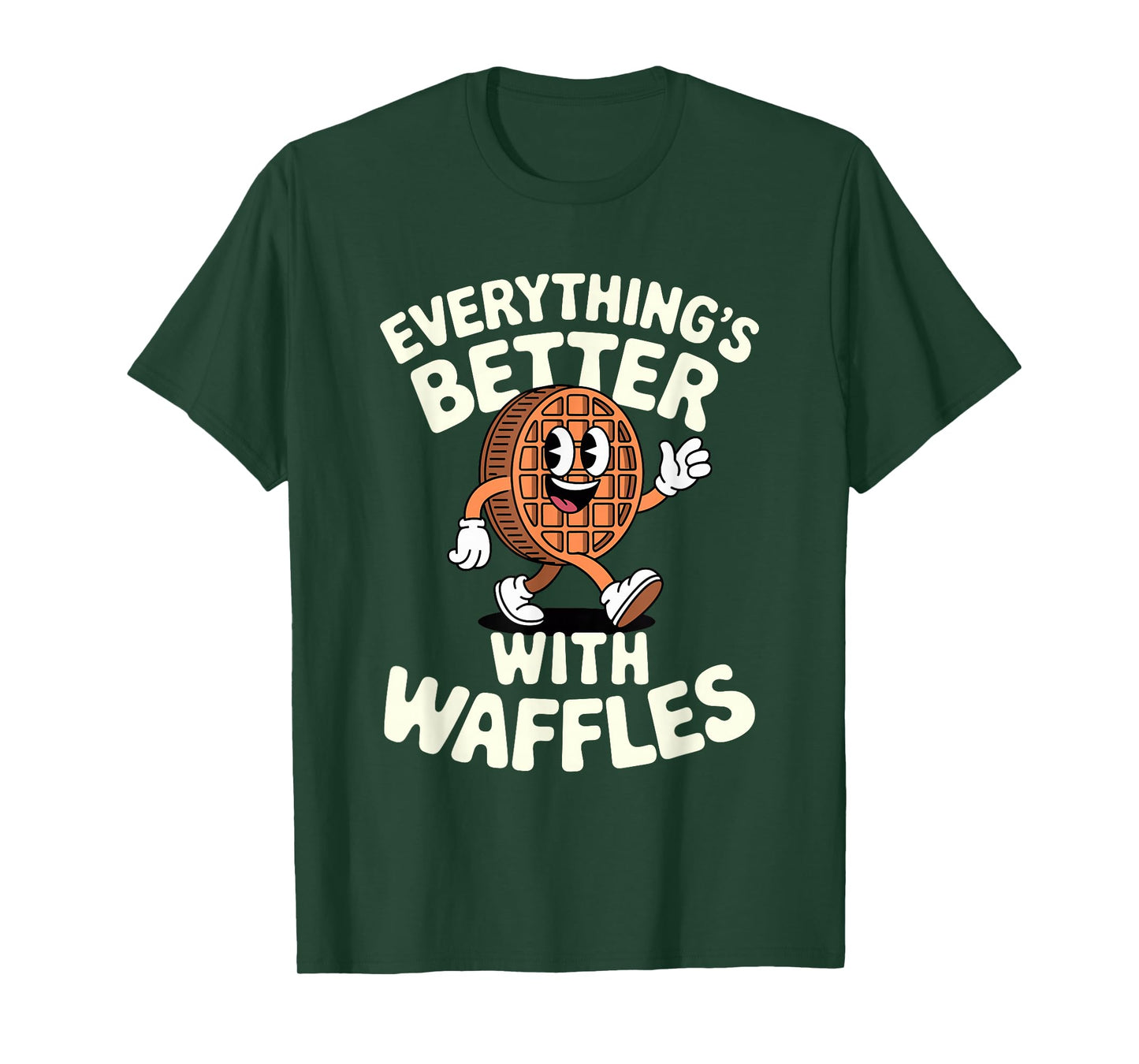 Funny Retro Vintage Waffles Men Women Boys or Girls Waffle T-Shirt