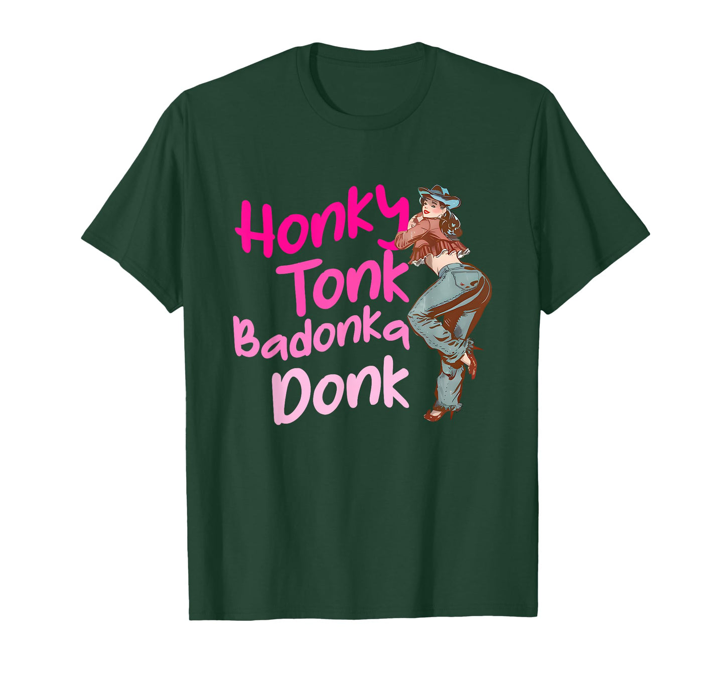 Honky Tonk Badonka Donk Funny Vintage T-Shirt