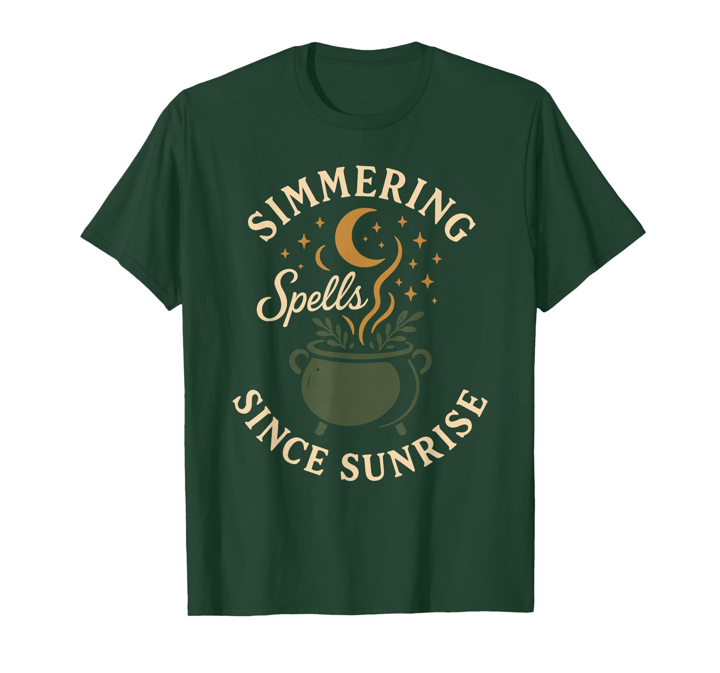 Kitchen Witch Herbs Magic Moonlight Cooking Pagan Vibes T-Shirt