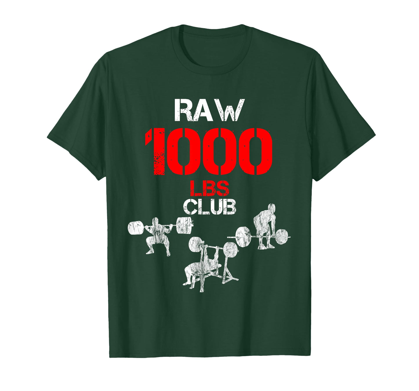 Gym Training FH 1000 Pound Club Member T-Shirt - Men's Adult Unisex Black Cotton Polyester Modern Lightweight Classic Fit Crew Neck Short Sleeve T-Shirt