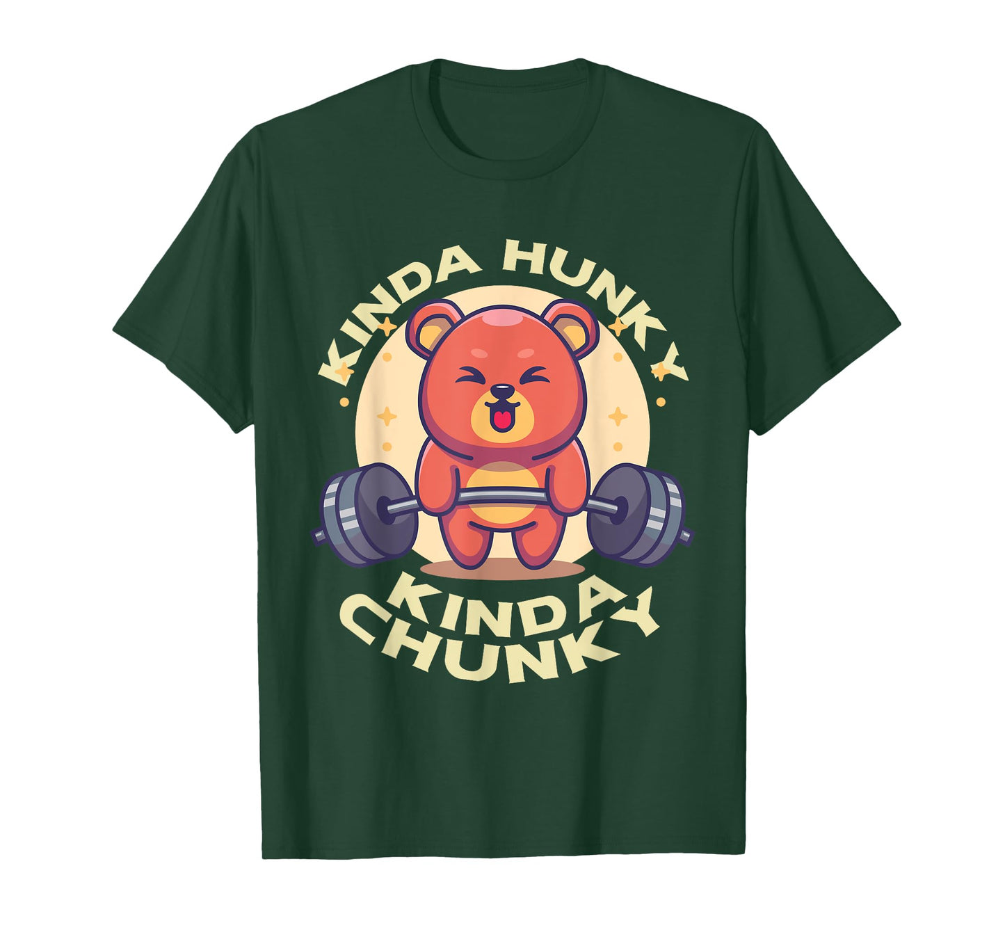 Funny Kinda Chunky Kinda Hunky Bodybuilding Gym Powerlifting T-Shirt