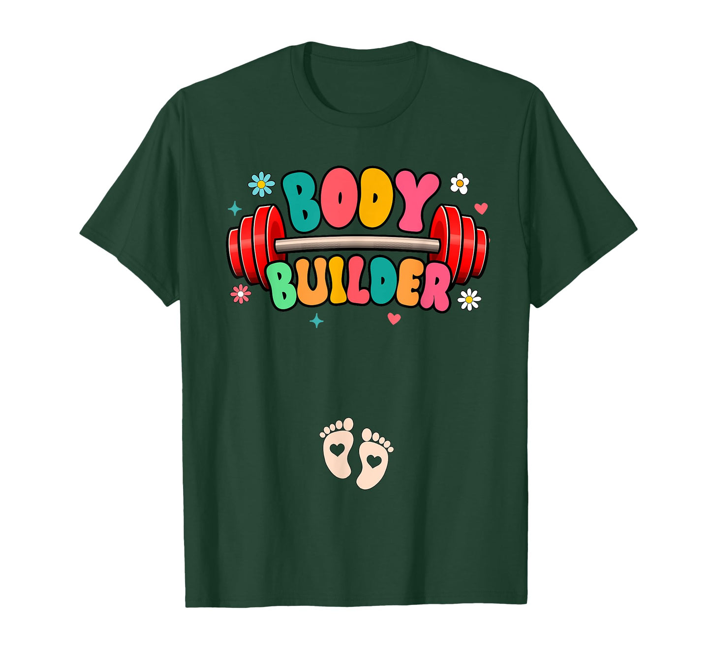 Pregnancy Announcement Fitness Workout Gym Bodybuilder T-Shirt