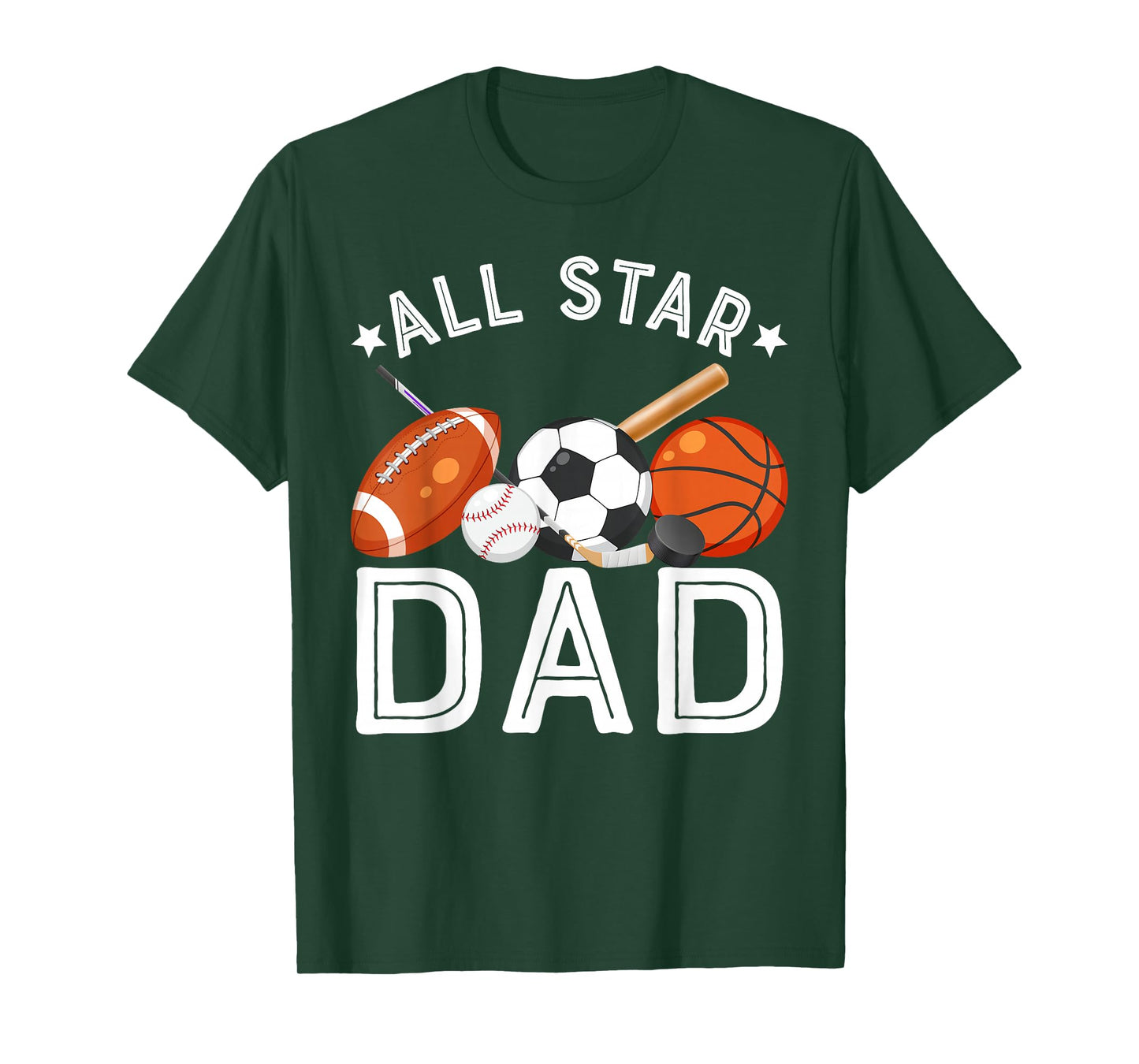 All Star DAD Of The Birthday Boy Basketball Soccer Sport T-Shirt