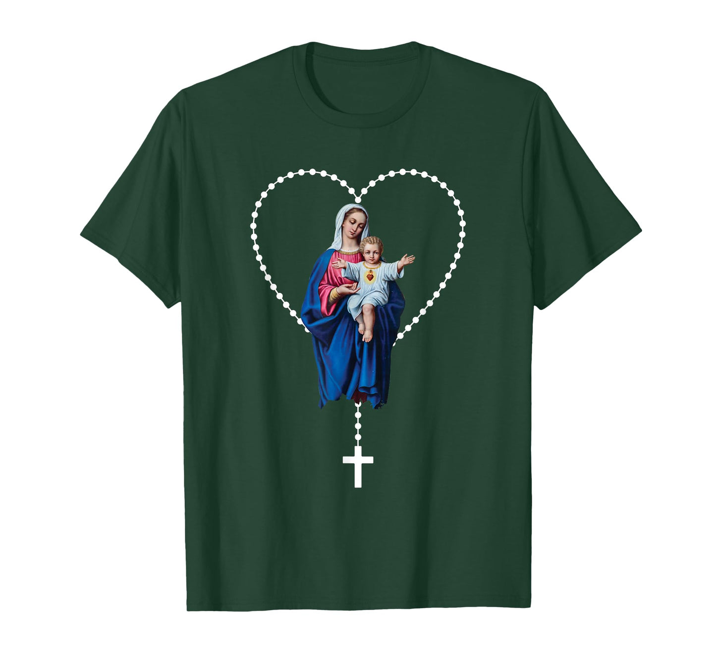 Holy Rosary Mama Mary Jesus T-Shirt