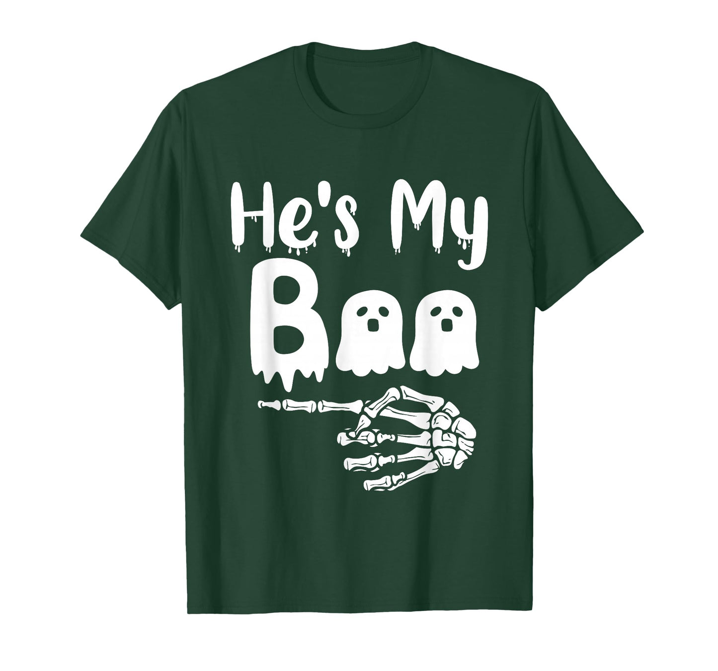 She's My Boo Matching Halloween Pajama Couples He's My Boo T-Shirt