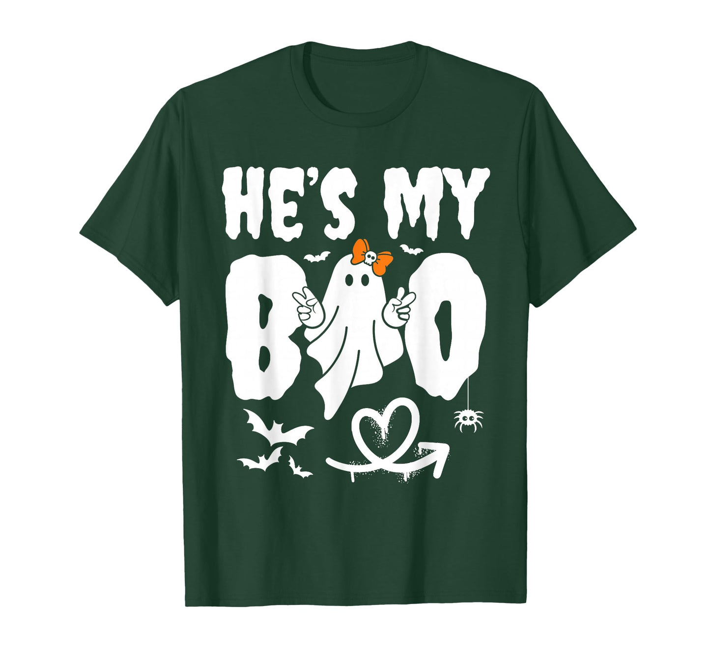 Funny Halloween Ghost Matching Couples Hes My Boo Girlfriend T-Shirt