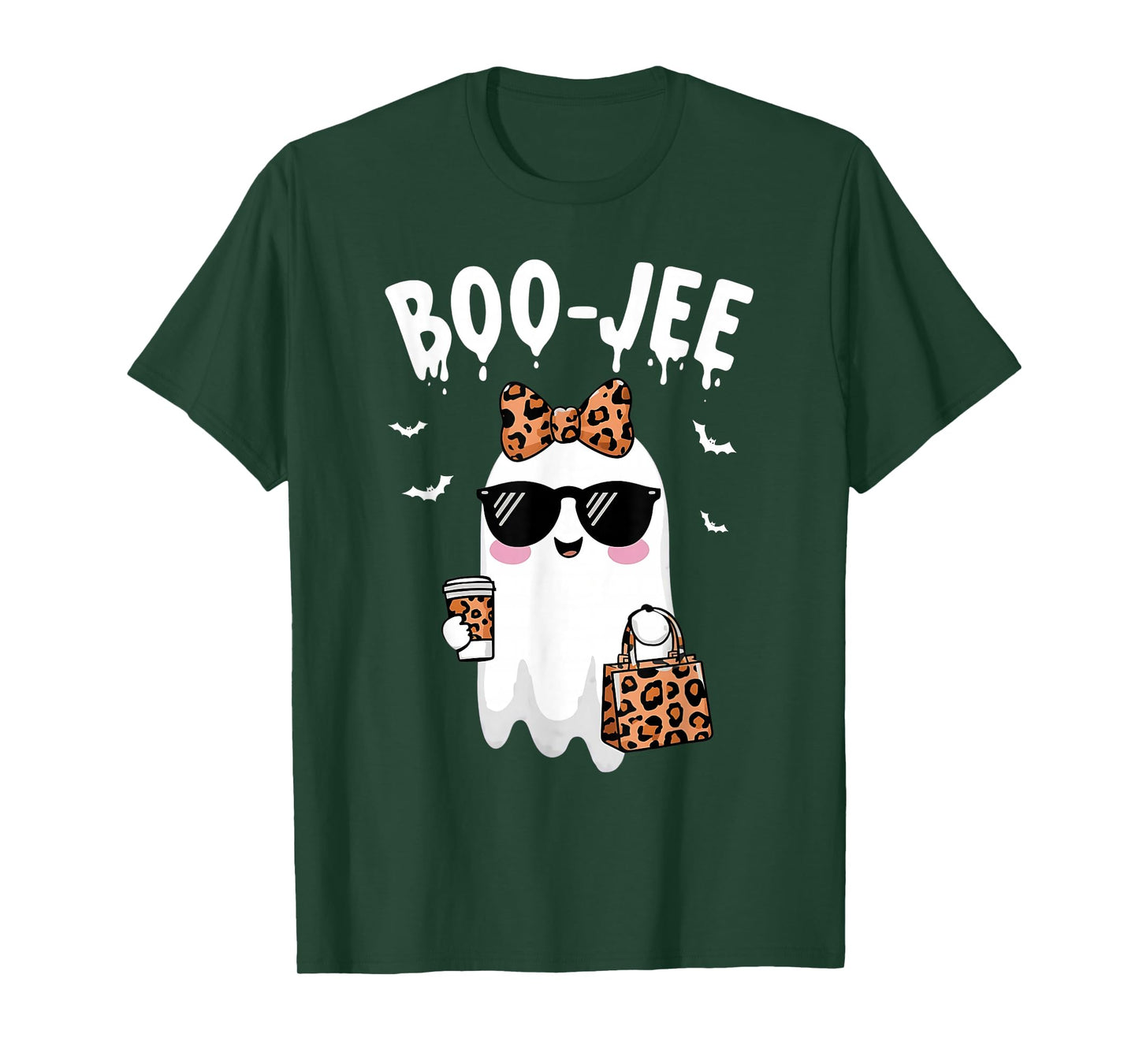 Boo JEE Boujee Pink Ghost Halloween October Vibes T-Shirt