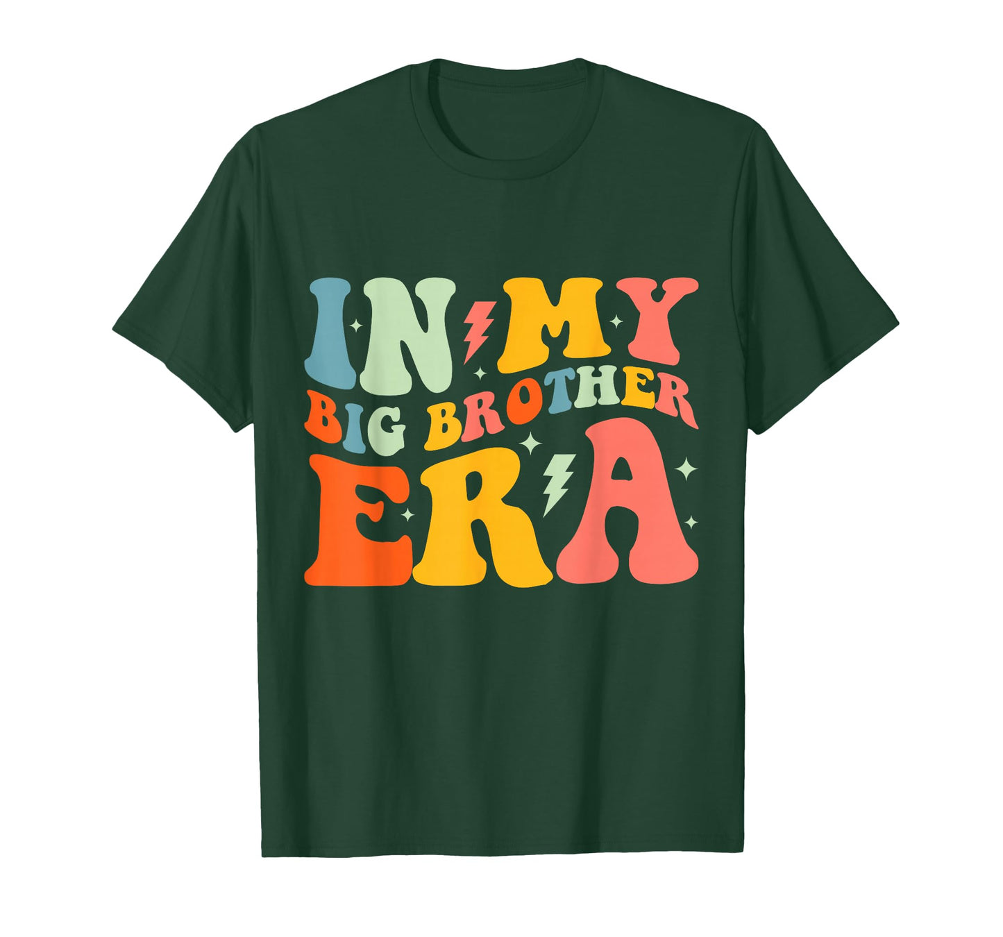 In My Big Brother Era Groovy Funny Big Bro Kids Boys Toddler T-Shirt