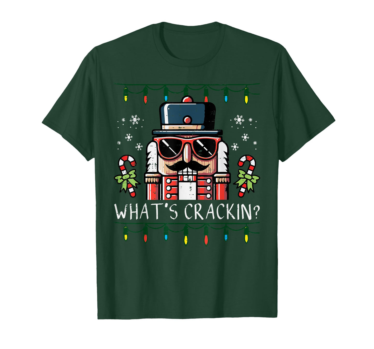 Christmas Nutcracker Whats Crackin Funny Xmas Men Women Kids T-Shirt