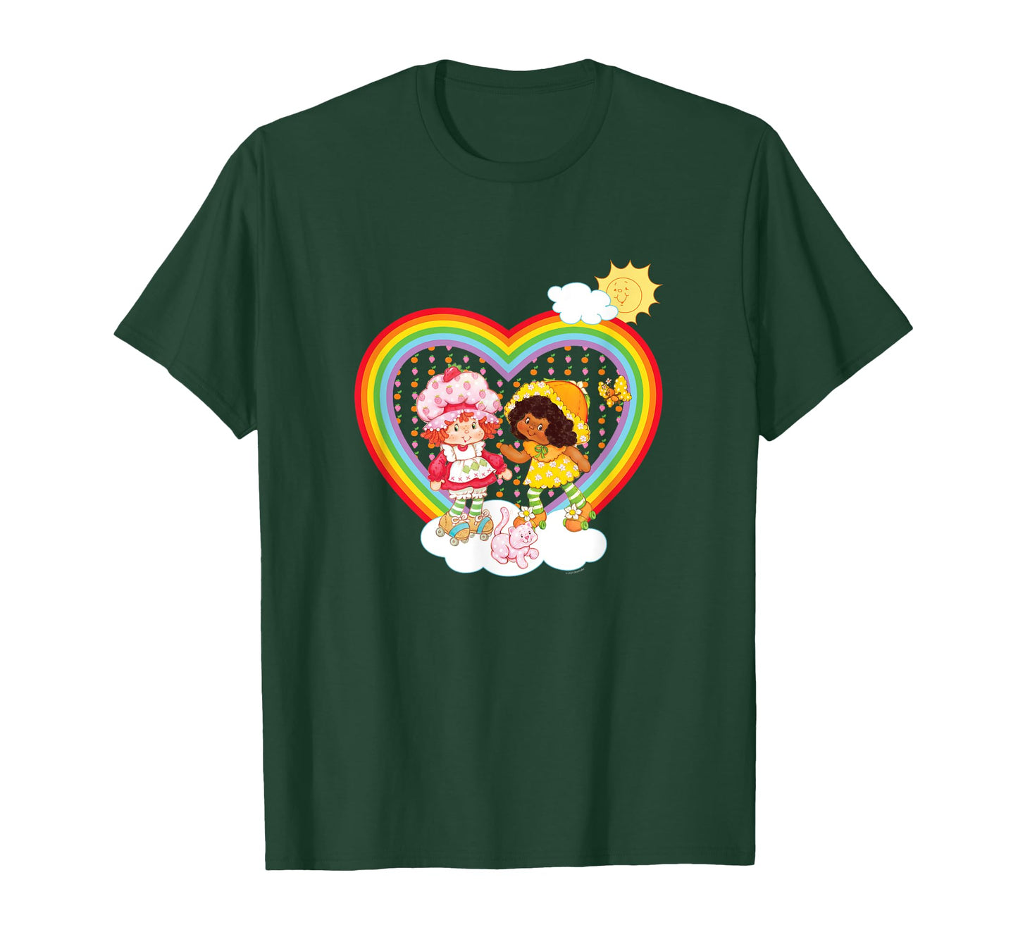 Strawberry Shortcake & Orange Blossom Rainbow Heart T-Shirt