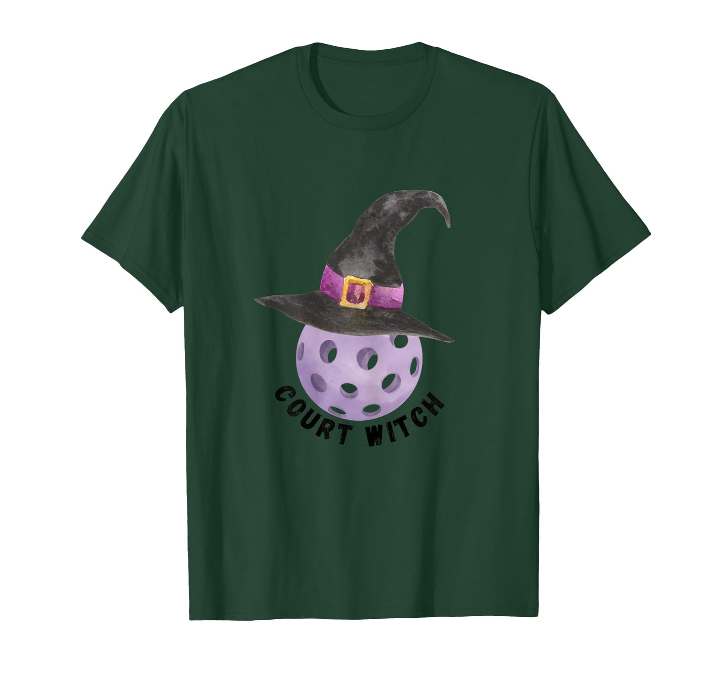 Fun Halloween Pickleball Court Witch Shirt for Witches T-Shirt