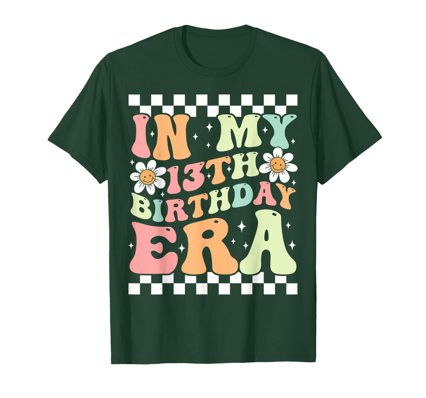 In My 13th Birthday Era Cute Groovy 13th Birthday Party T-Shirt