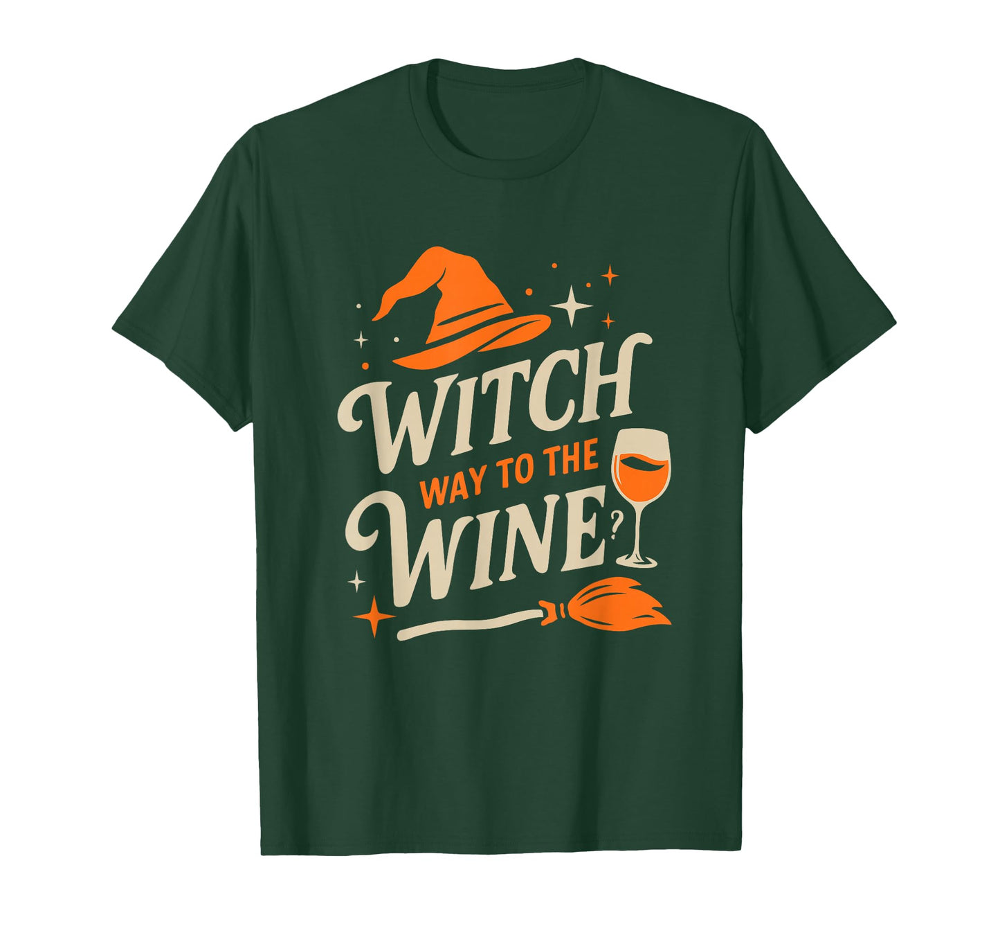 Witch Way to The Wine Funny Drinking Halloween Costume T-Shirt