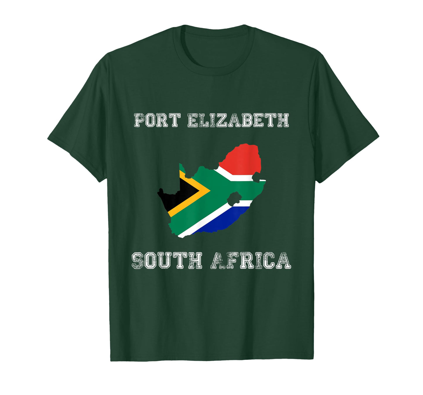 Retro Port Elizabeth South Africa Distressed Africa Flag T-Shirt