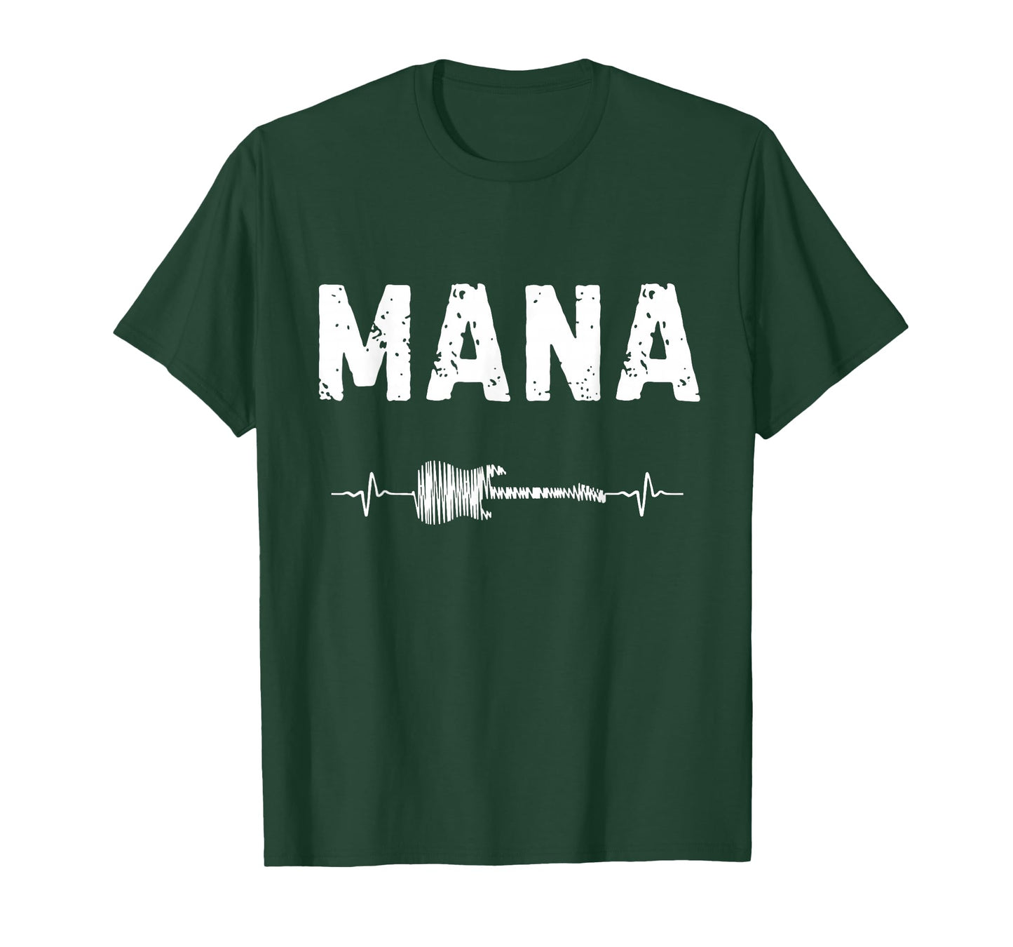 Mana Guitar Heartbeat Music Guitarist Retro Vintage T-Shirt