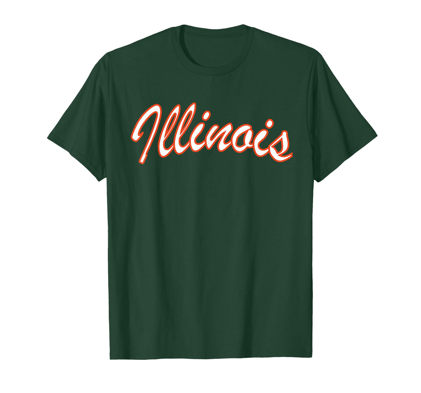Retro Illinois Tee Vintage Illinois Orange Blue Throwback IL T-Shirt