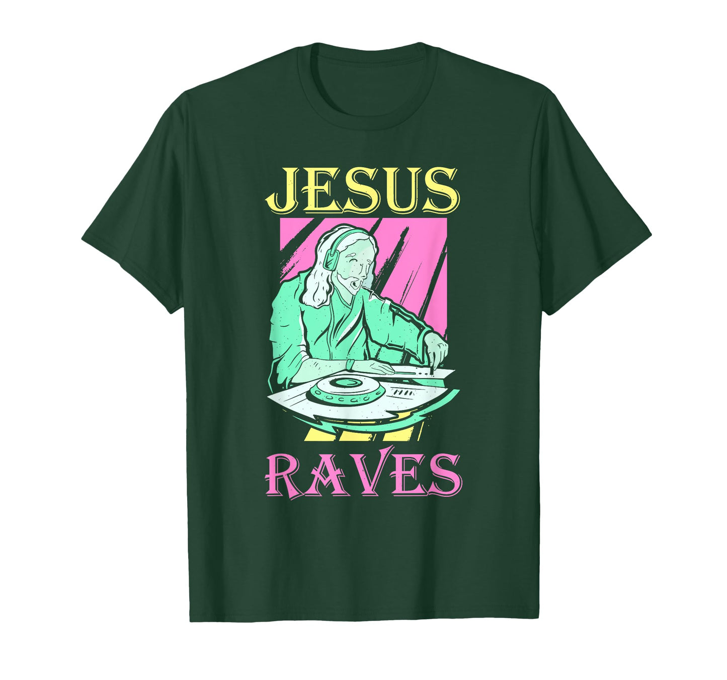 Dj Jesus Raves Rave Techno Edm T-Shirt
