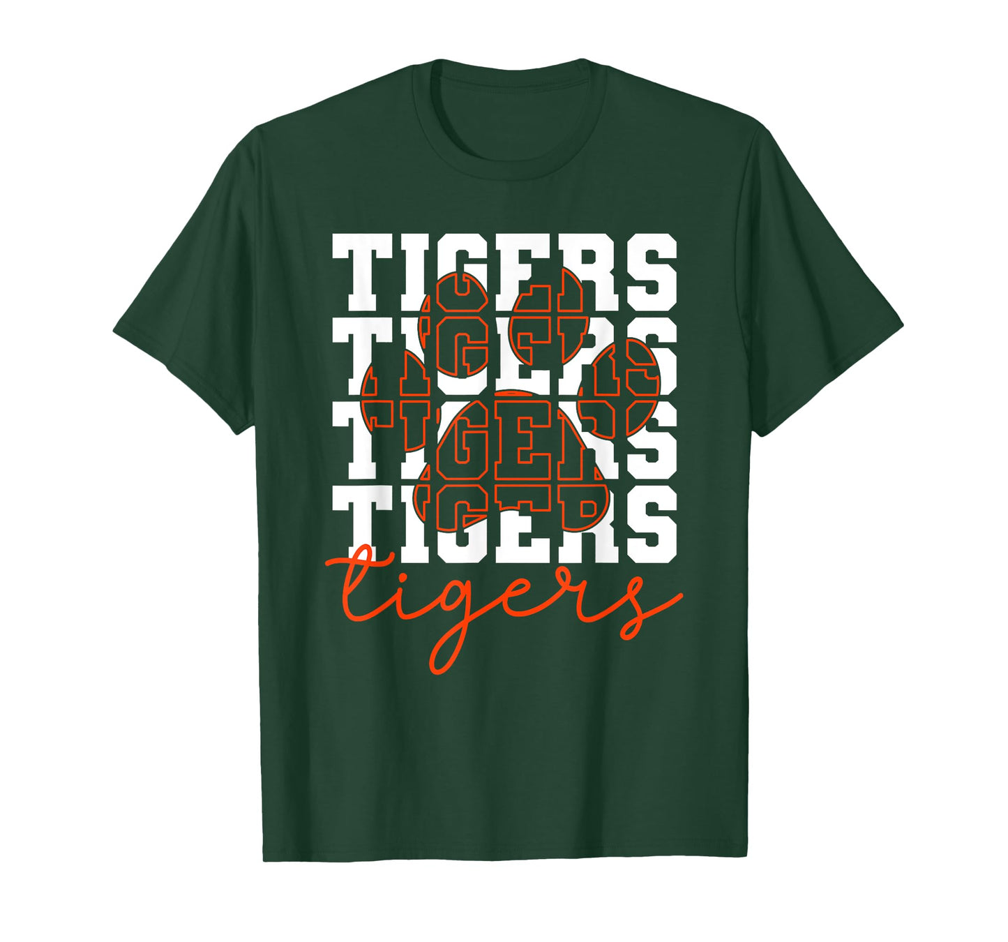 Vintage Tigers School Sports Name Spirit for Men Women Kids T-Shirt