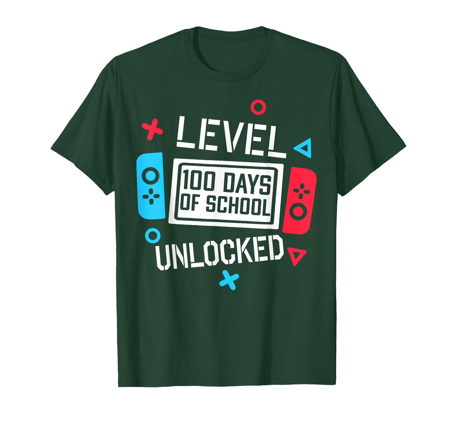 Level 100 Days Of School Unlocked Gamer Video Games Boys T-Shirt