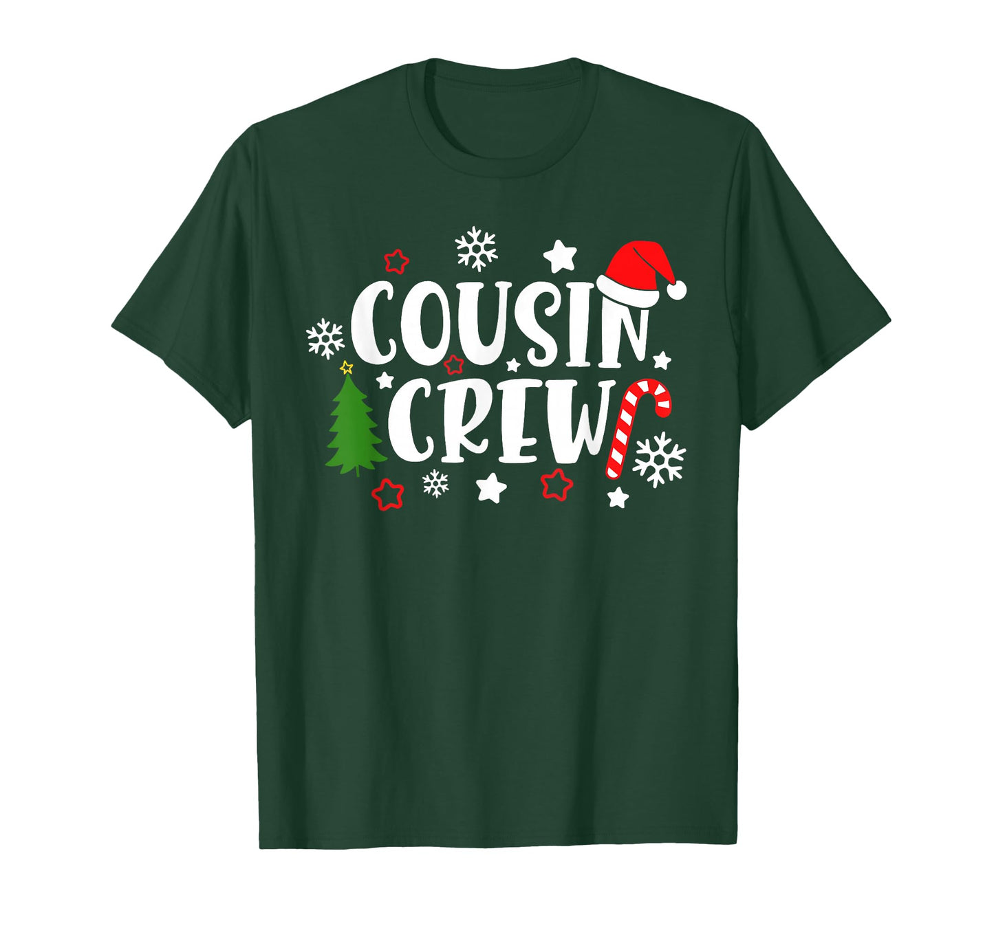 Cousin Crew Candy Cane Snowflake Pajamas Holiday Christmas T-Shirt