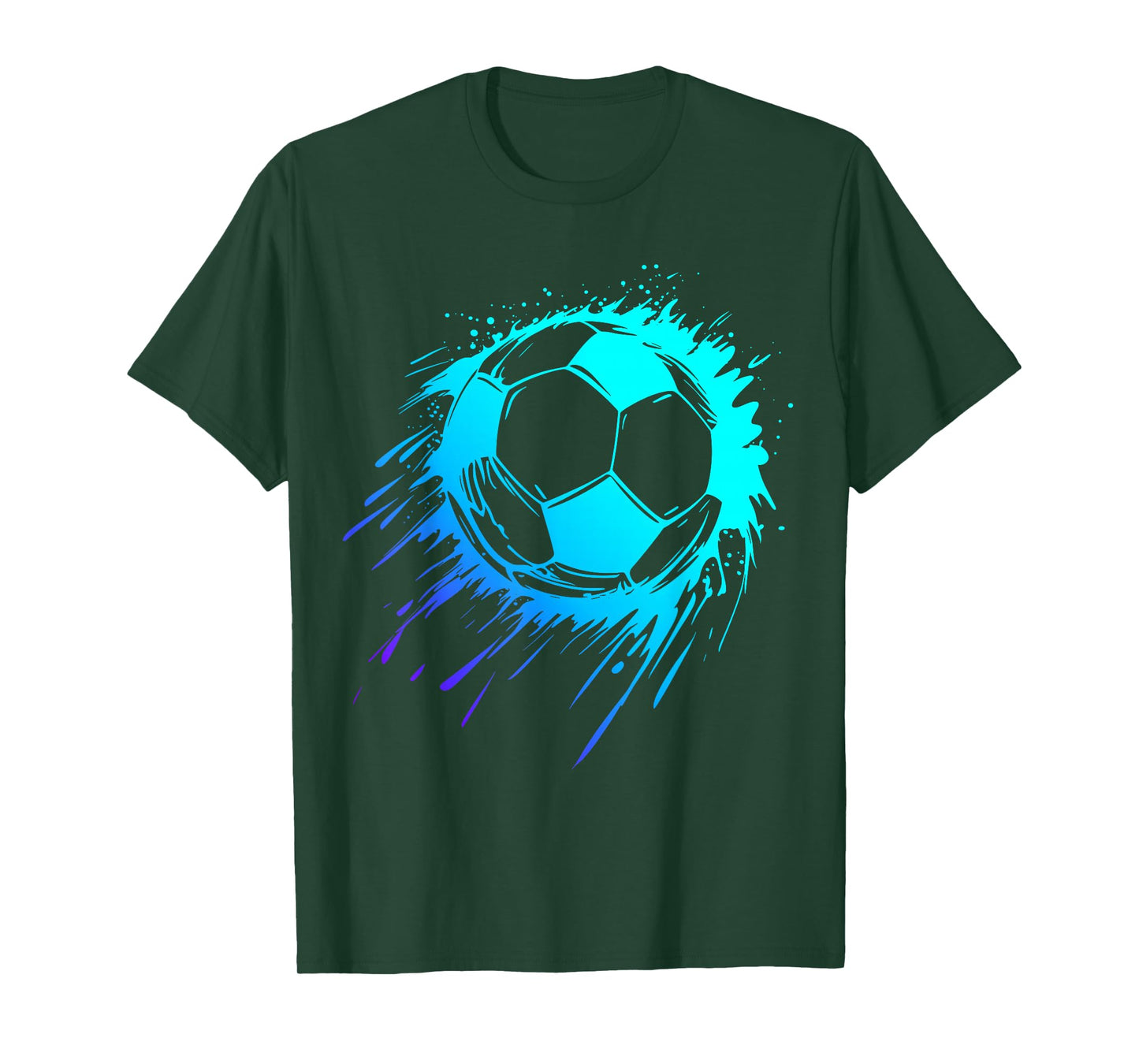 Blue Soccer Ball Soccer Player Mens Soccer Boys Soccer T-Shirt
