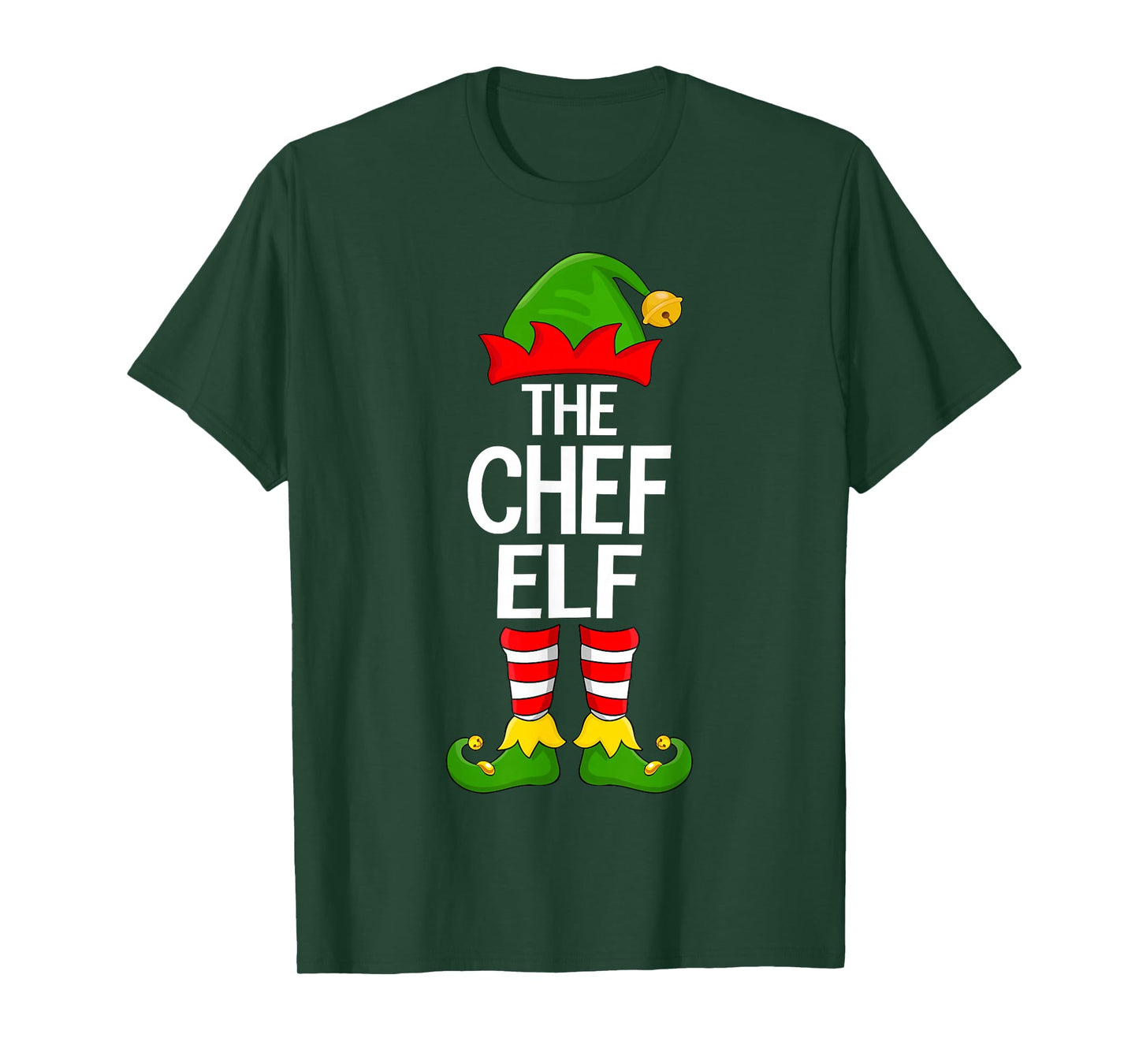 Chef Elf Xmas Matching Family Elf Squad Christmas T-Shirt