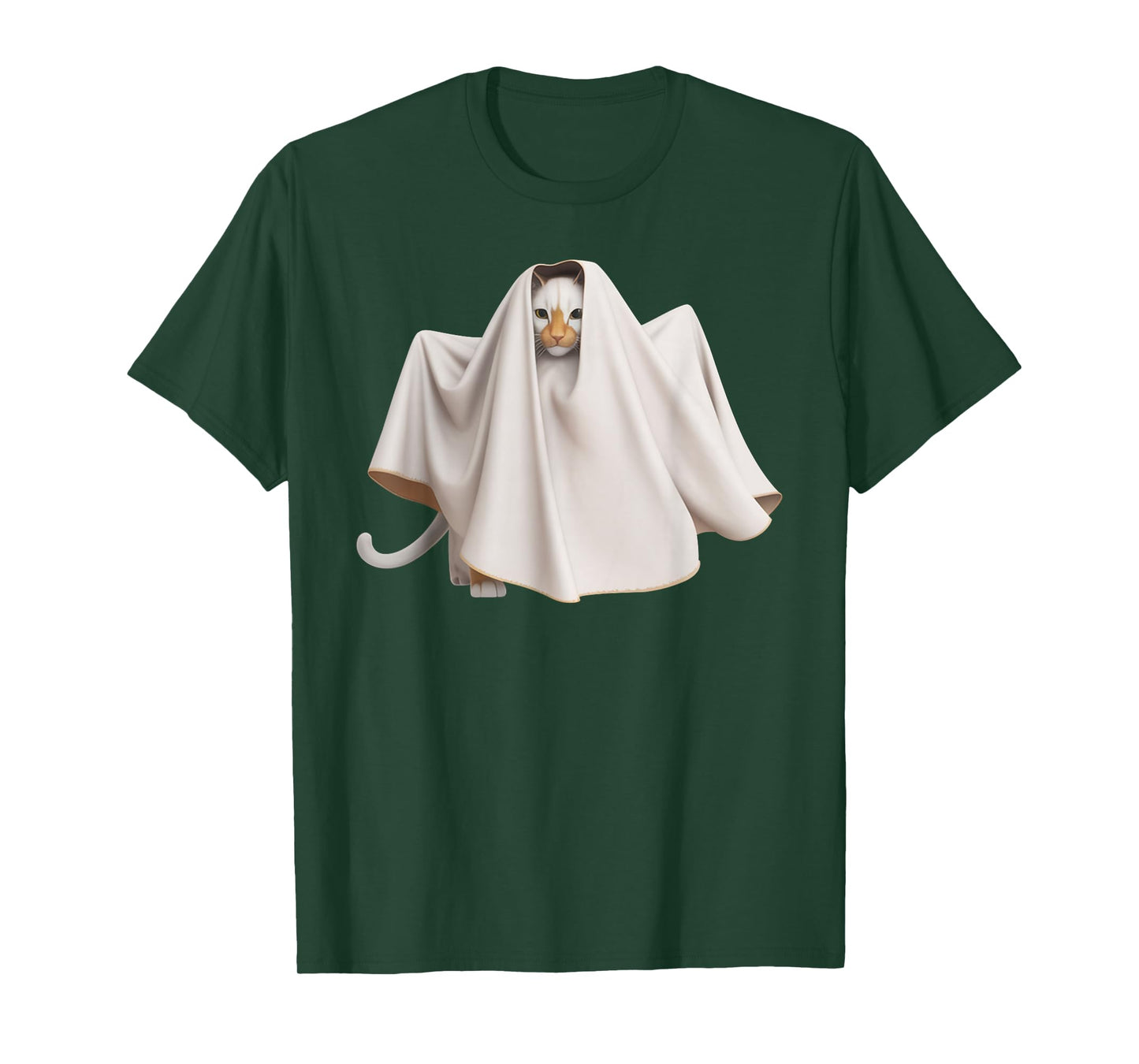 Ghost Cat Meme Funny Halloween Men Women Kids T-Shirt