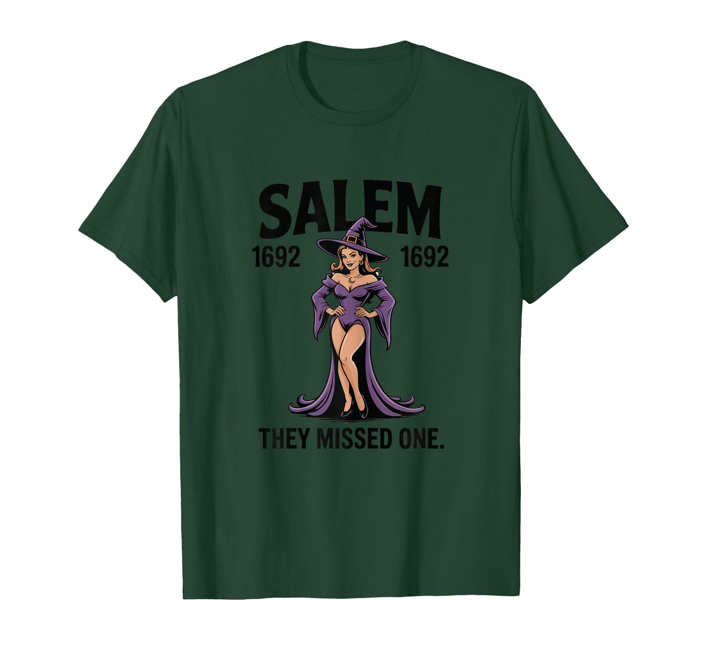 Salem 1692 Witch Retro Vintage Halloween Occult Magic T-Shirt