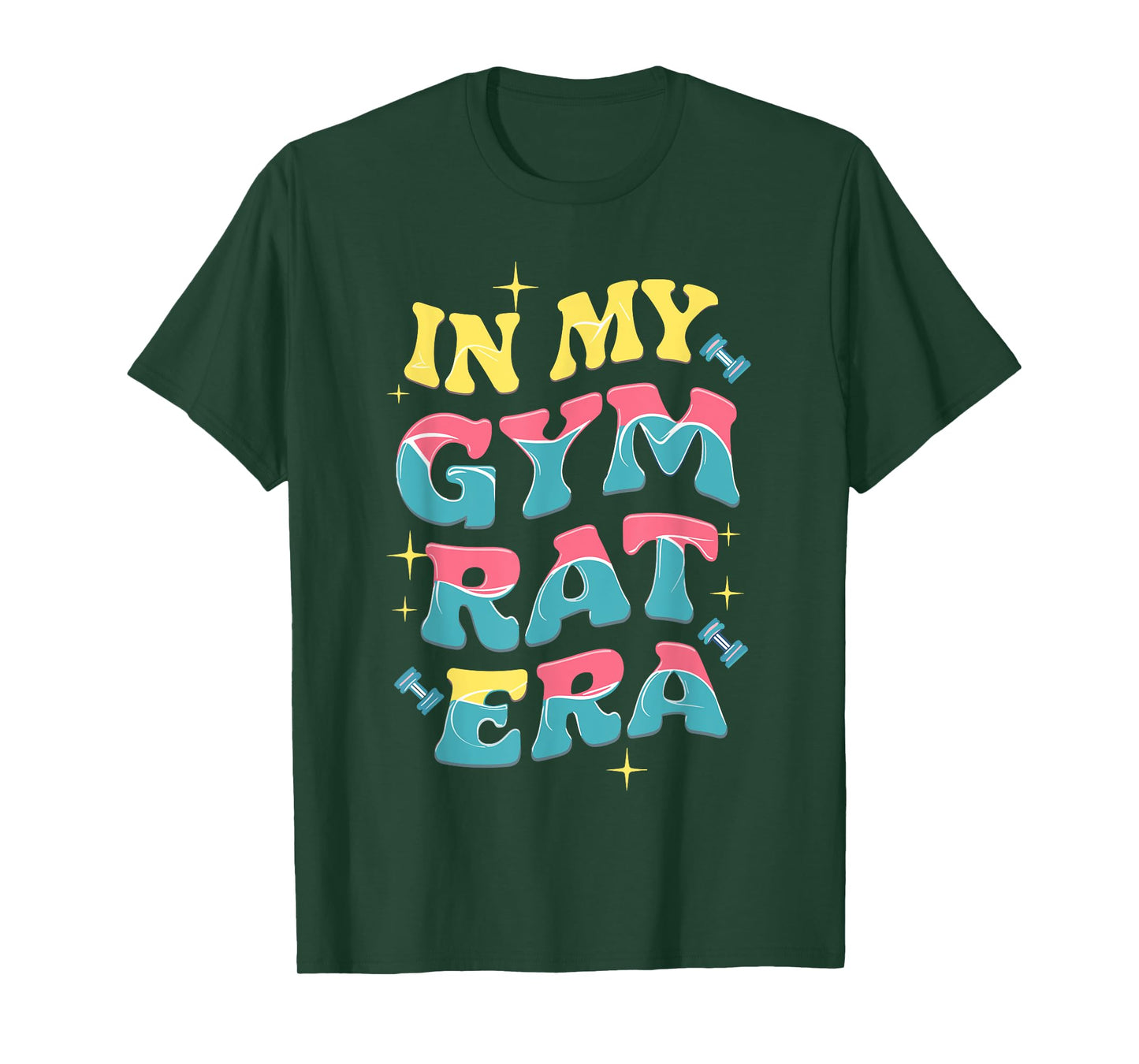 In My Gym Rat Era Groovy Fitness Bodybuilding Workout Womens T-Shirt