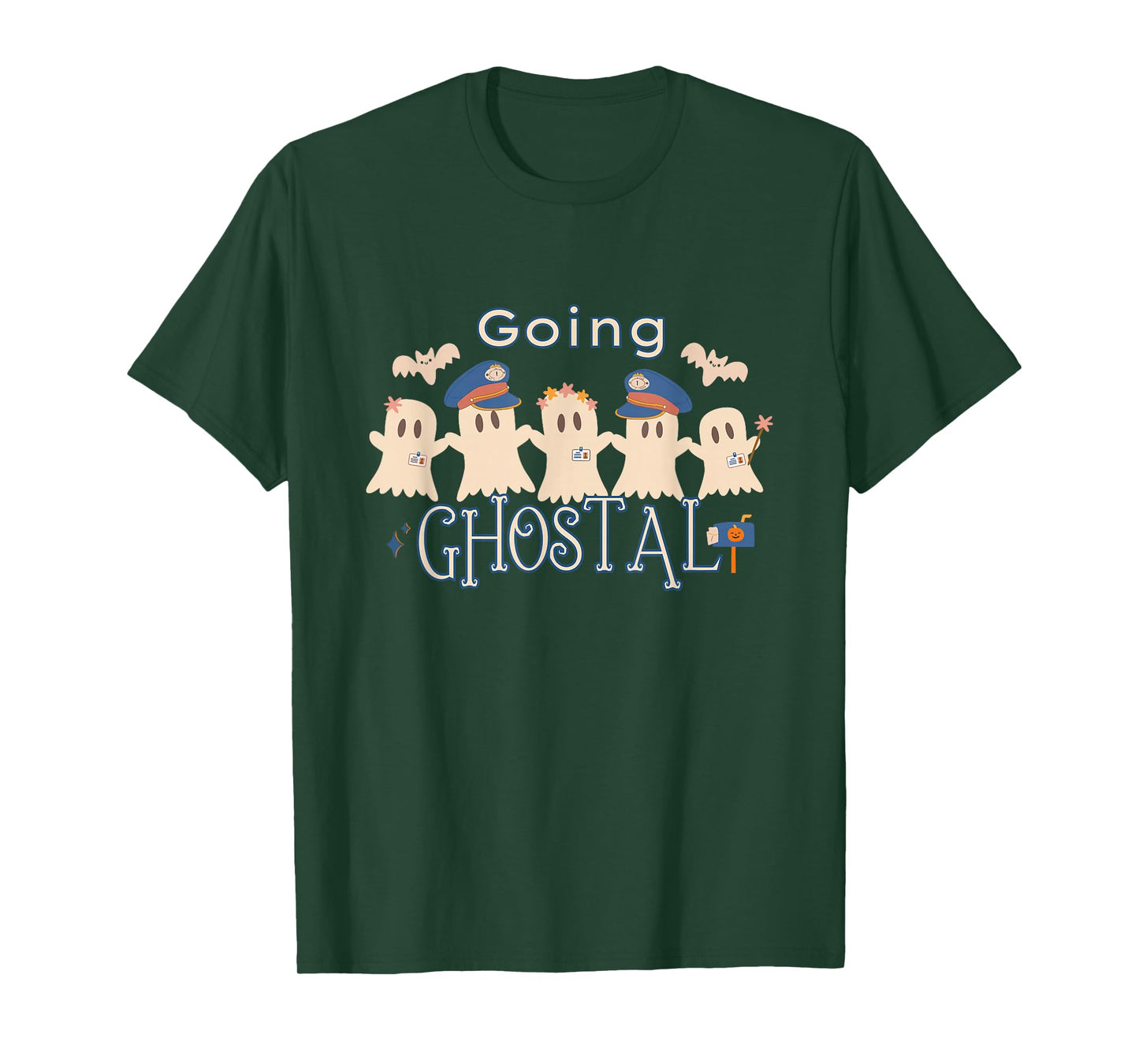 Going Ghostal Postal Worker Halloween Ghost Mail Carrier T-Shirt