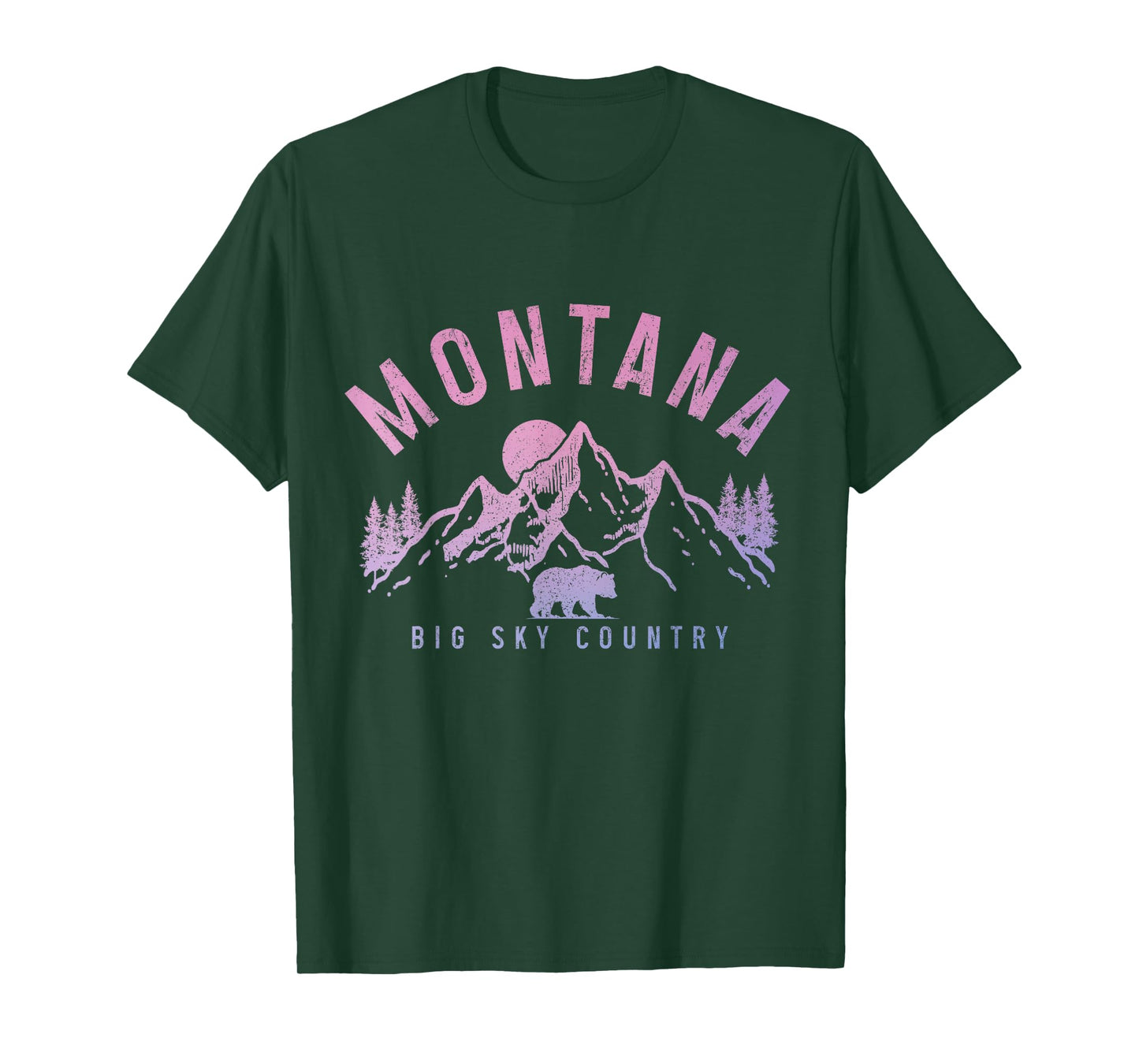 Montana Vintage Mountains Bear Nature Lover T-Shirt
