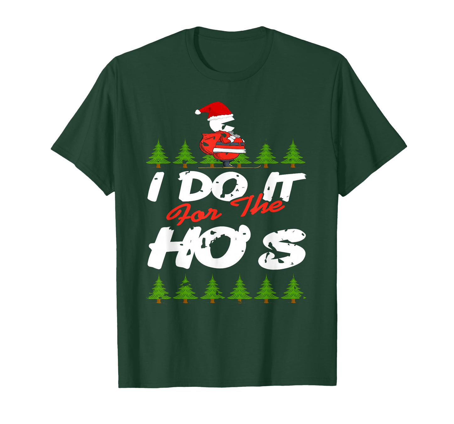 Santa Does It for The Laughs Funny Xmas Humor T-Shirt