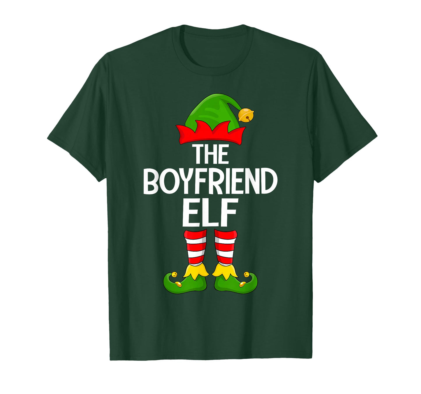 Boyfriend Elf Xmas Matching Family Elf Squad Christmas T-Shirt