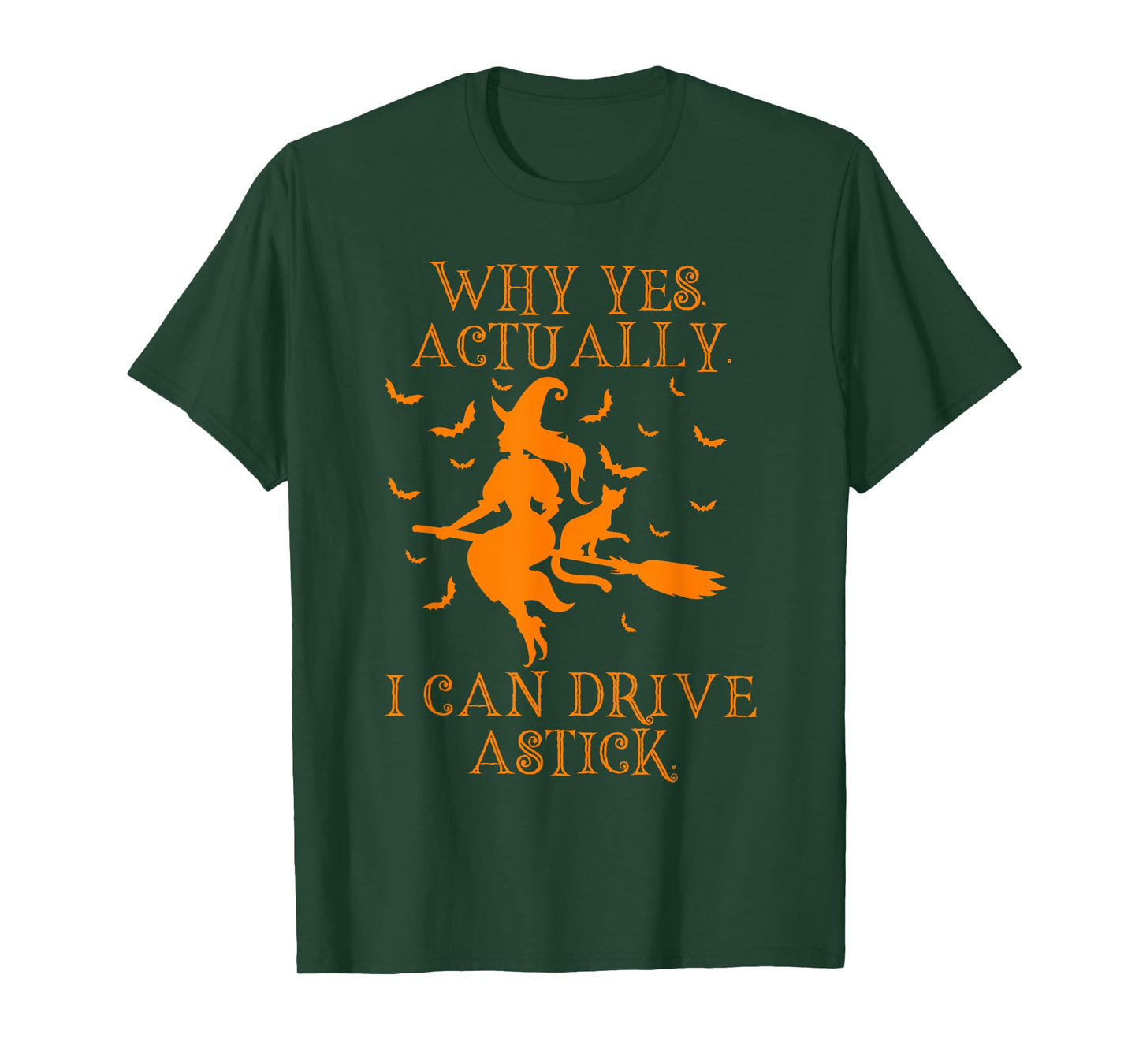 Funny Witch Flying Broomstick Halloween T-Shirt