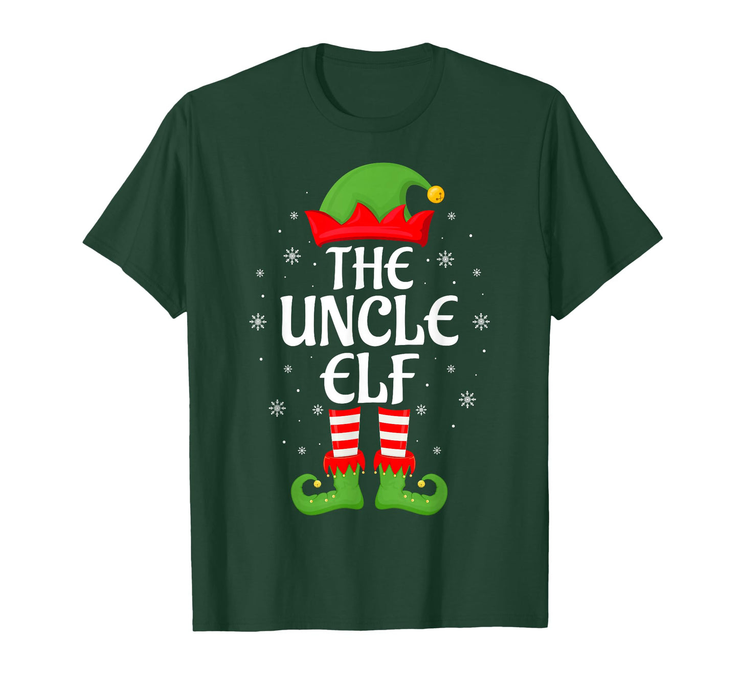 Uncle Elf Xmas Family Matching Elf Squad Christmas T-Shirt