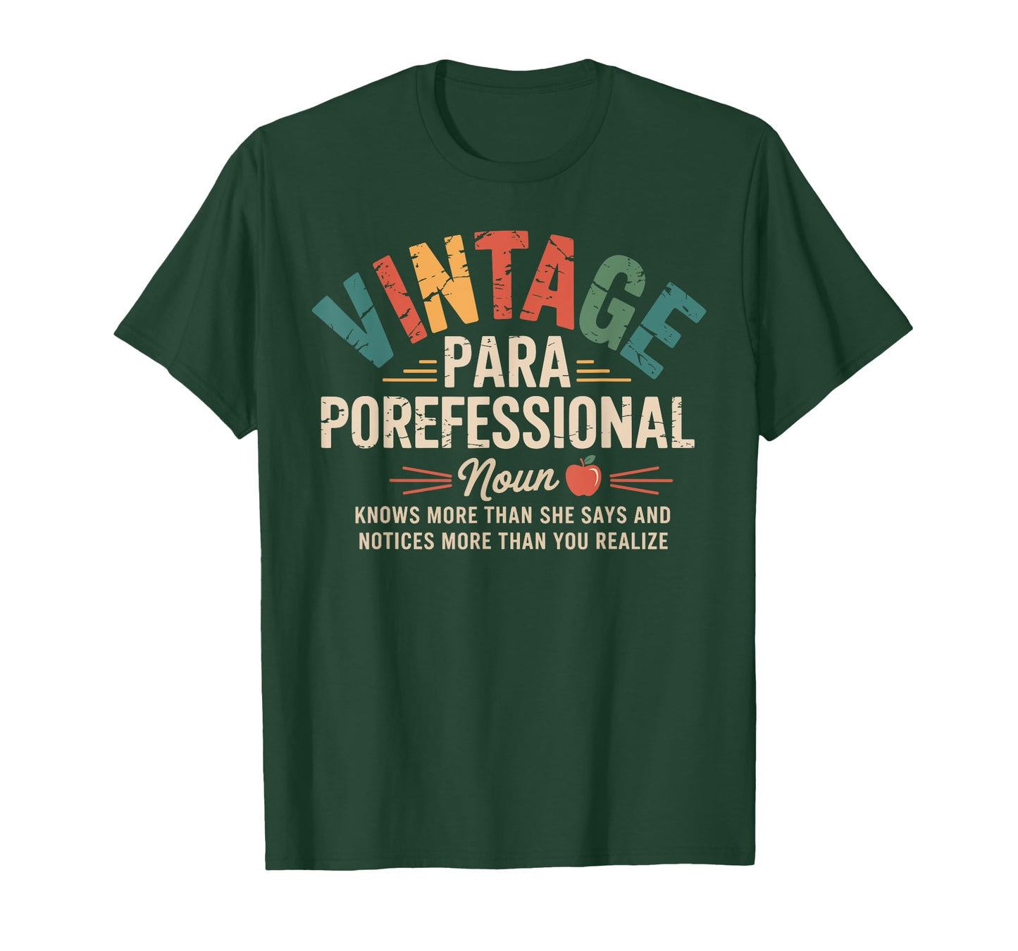 Paraprofessional Vintage Para Teacher 60s 70s 80s T-Shirt