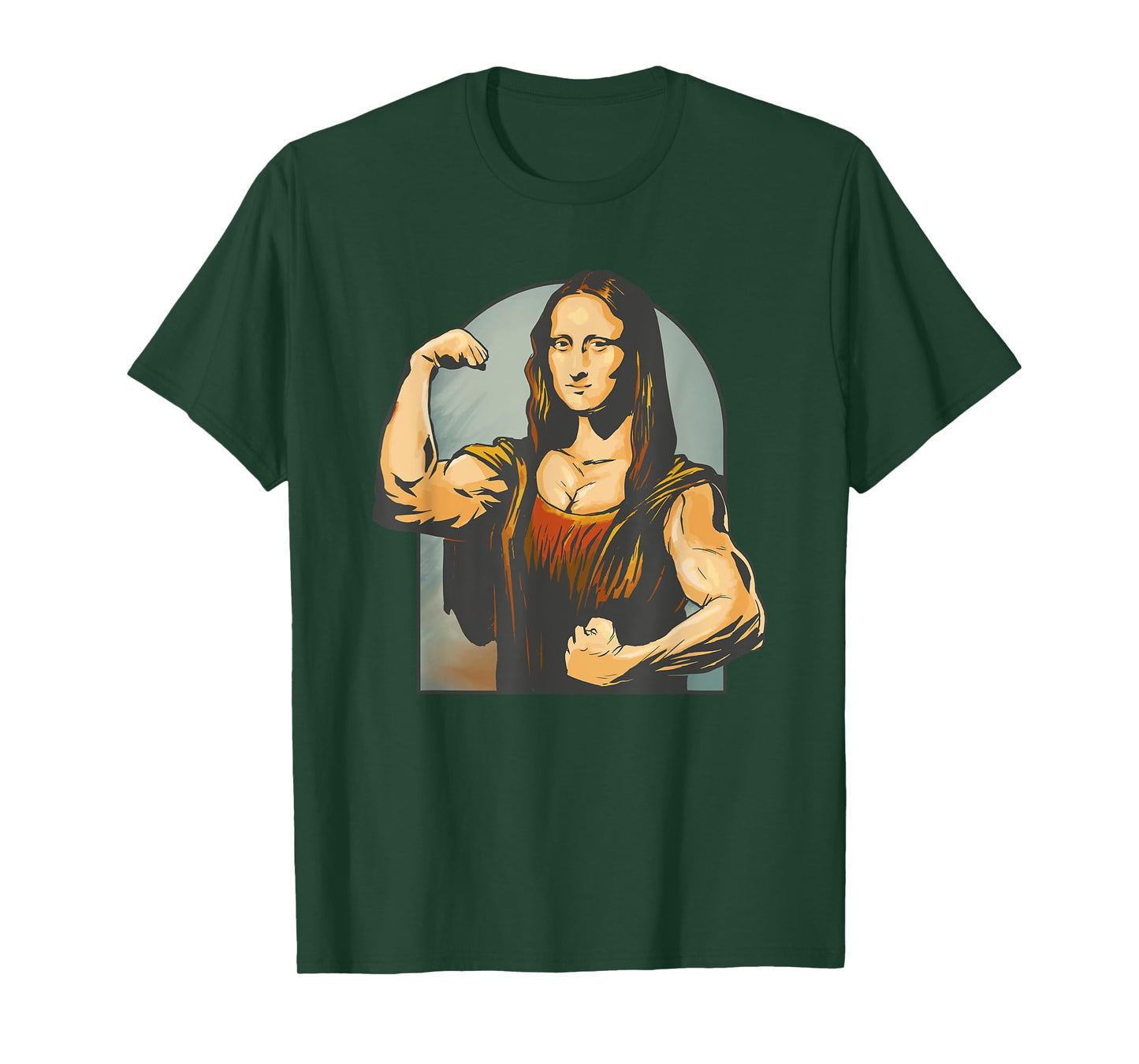 Lifting Mona Lisa Fitness Bodybuilding T-Shirt
